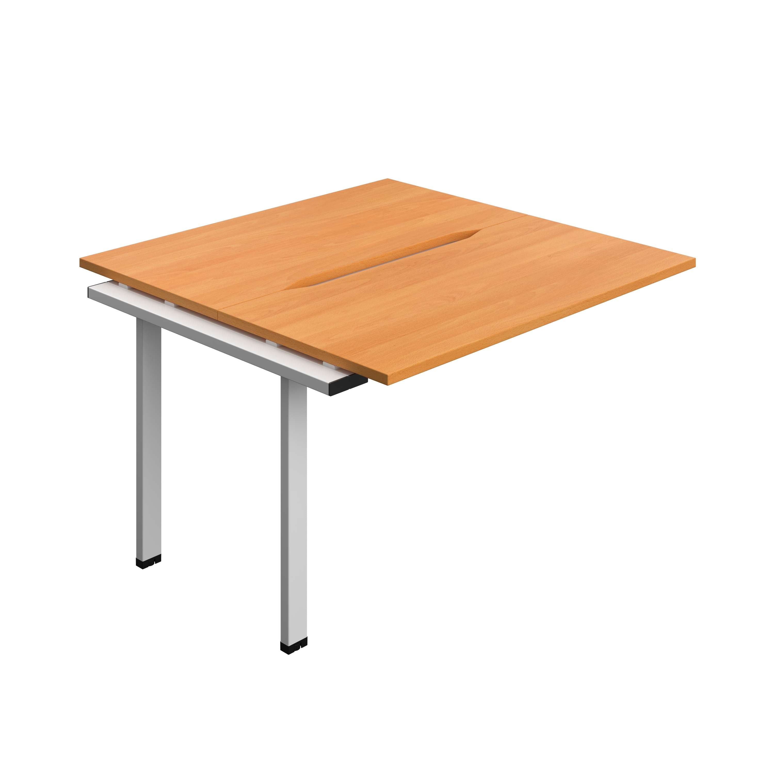 Synergy Bench Extension with Cut Out: 2 Person (FSC) : 1200 | 600 | Beech/Silver