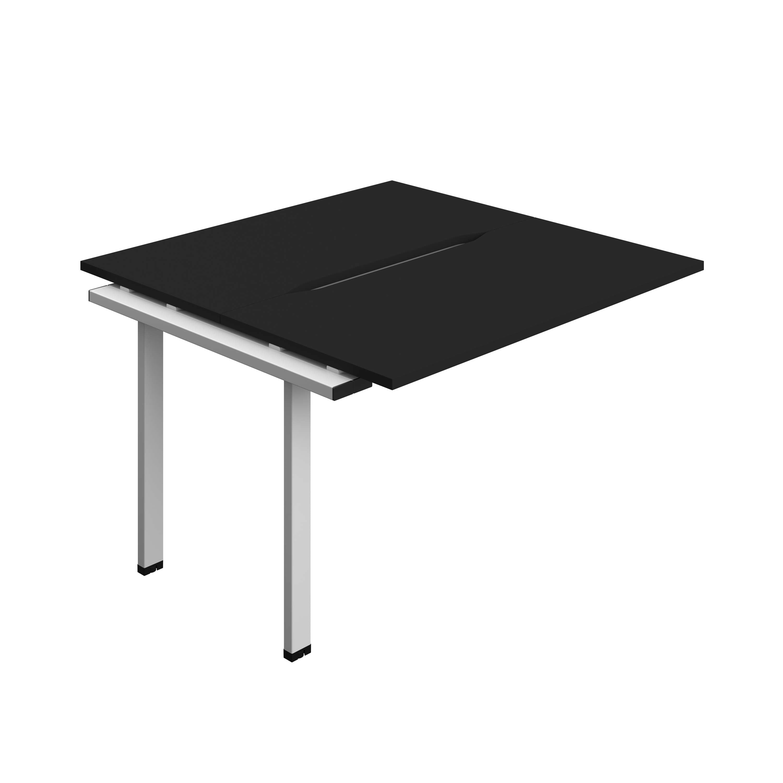 Synergy Bench Extension with Cut Out: 2 Person (FSC) : 1200 | 600 | Black/Silver
