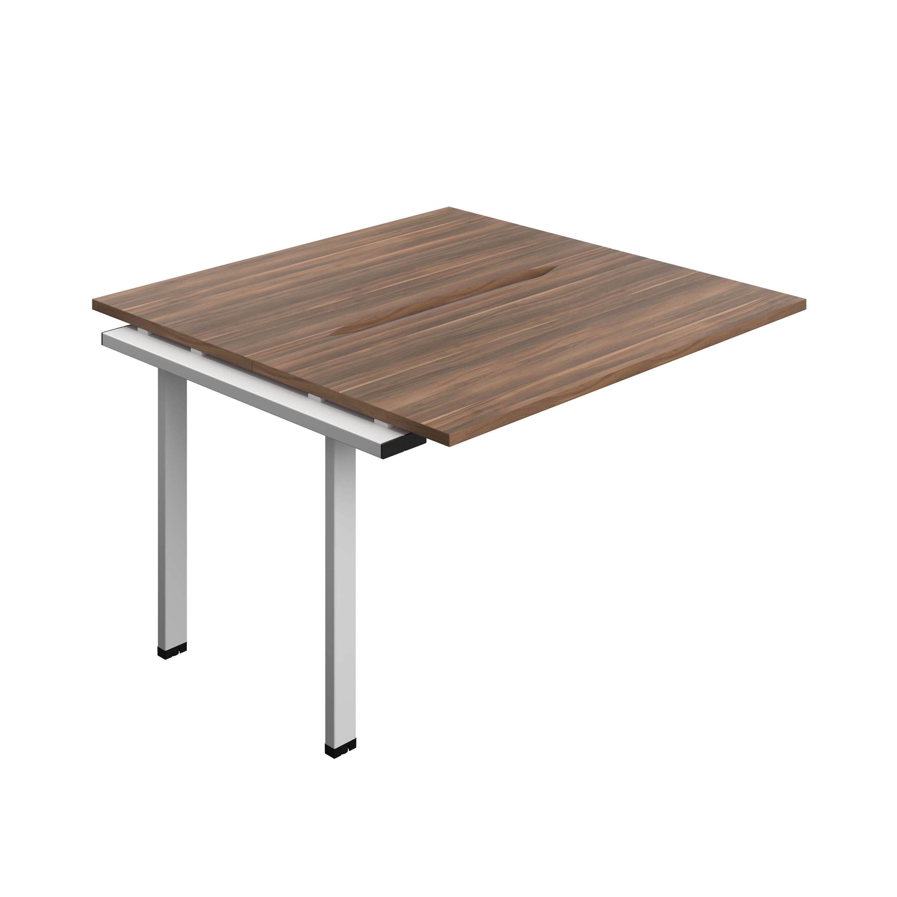 Synergy Bench Extension with Cut Out: 2 Person (FSC) : 1200 | 600 | Dark Walnut/Silver