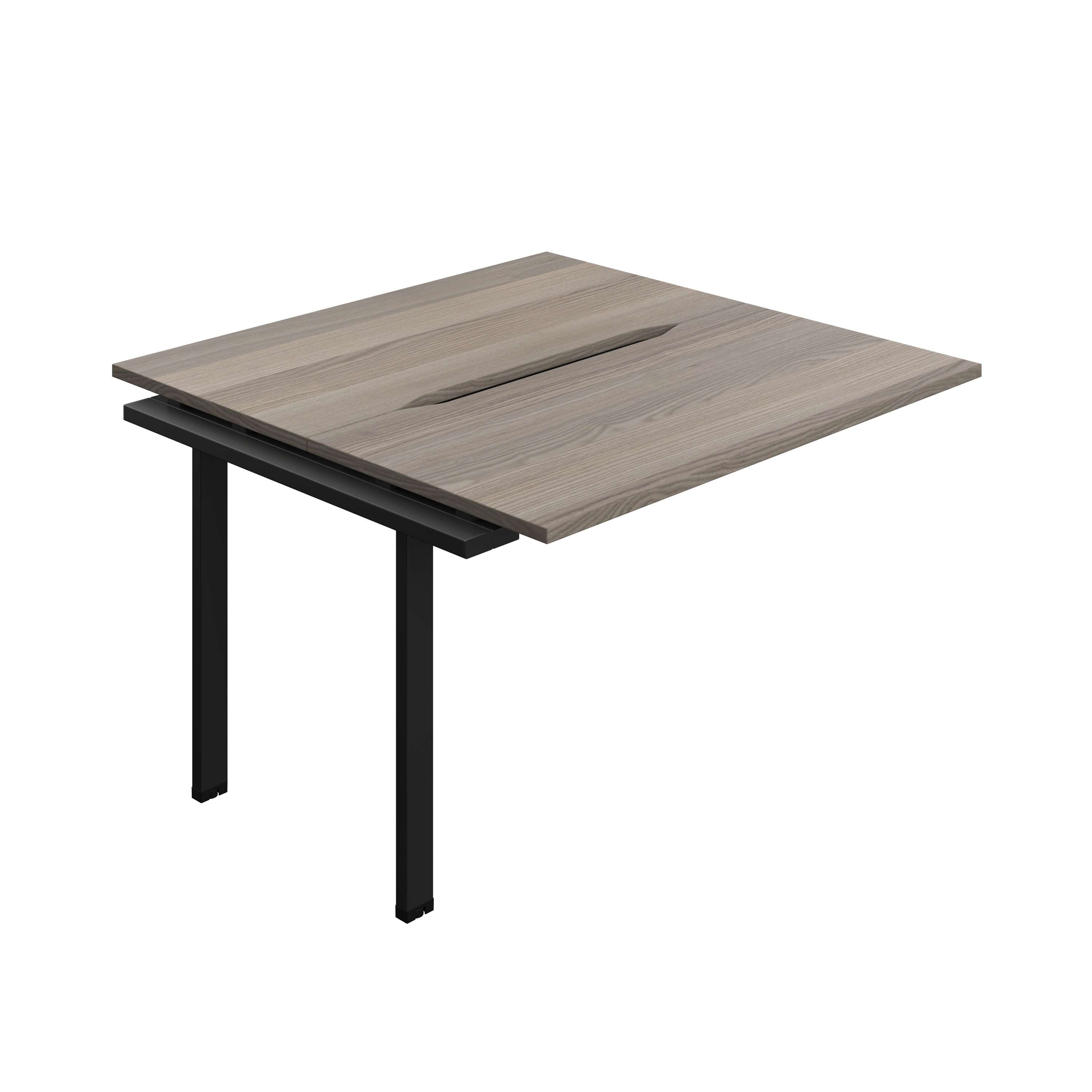 Synergy Bench Extension with Cut Out: 2 Person (FSC) : 1200 | 600 | Grey Oak/Black