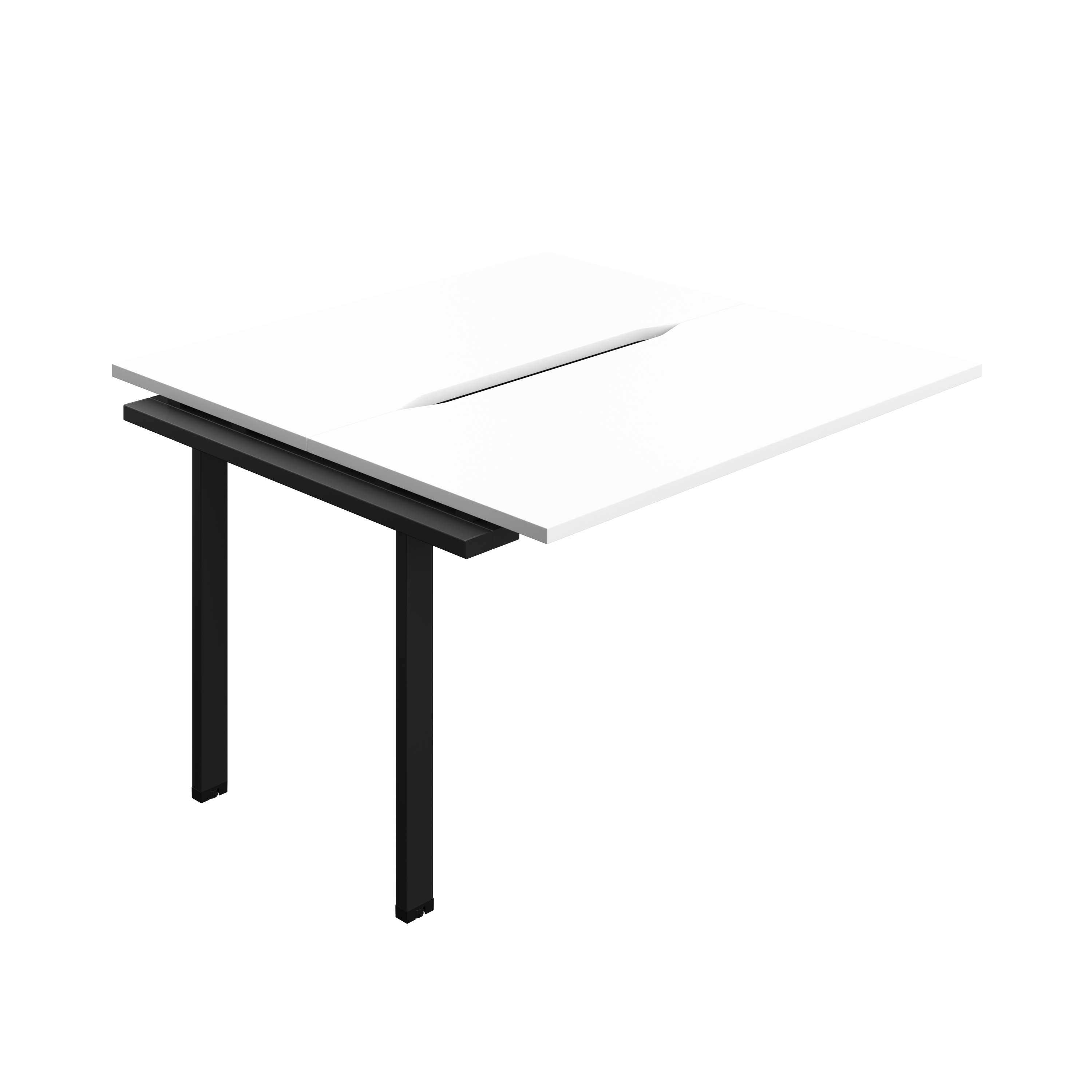 Synergy Bench Extension with Cut Out: 2 Person (FSC) : 1200 | 600 | White/Black