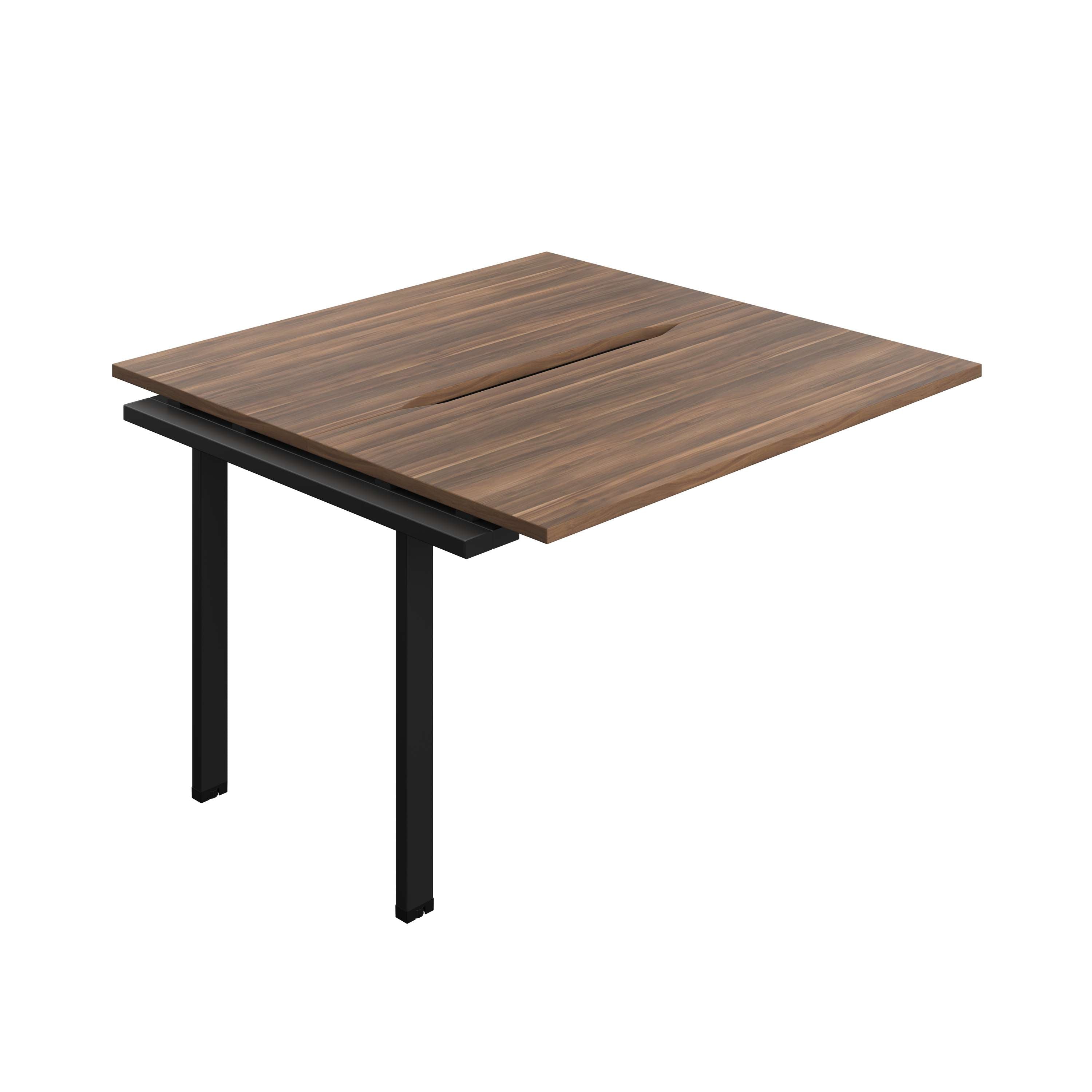 Synergy Bench Extension with Cut Out: 2 Person (FSC) : 1200 | 700 | Dark Walnut/Black