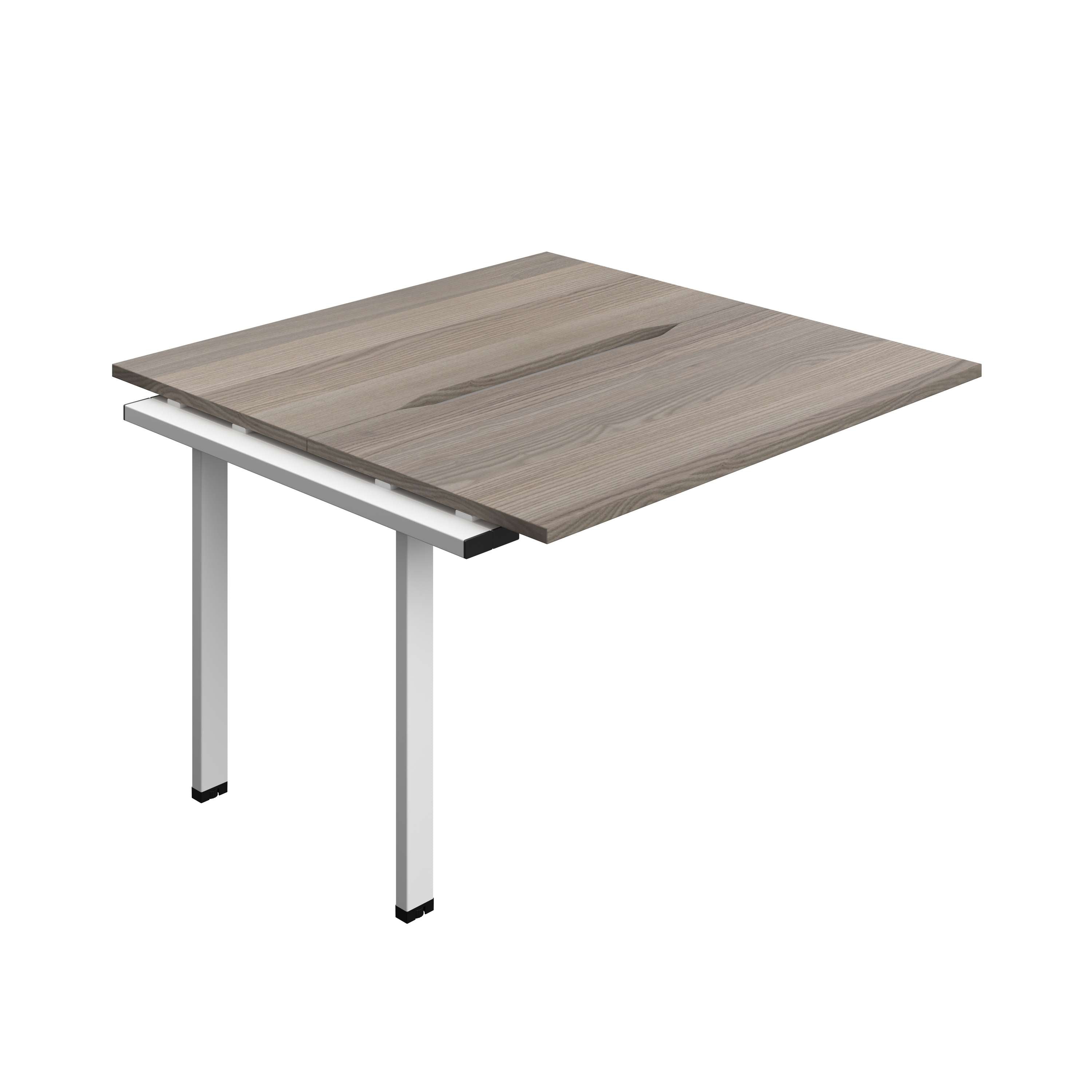Synergy Bench Extension with Cut Out: 2 Person (FSC) : 1200 | 700 | Grey Oak/White