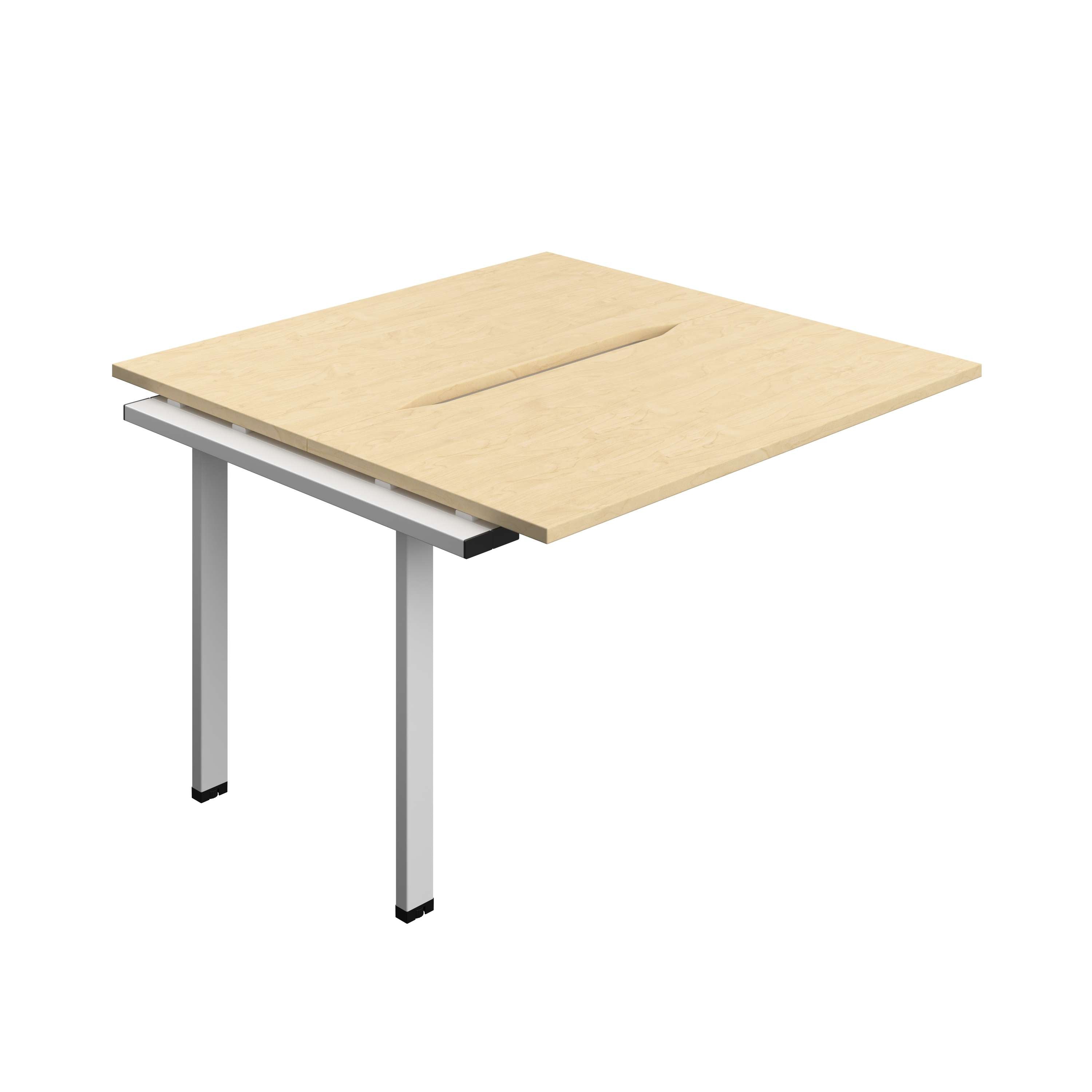 Synergy Bench Extension with Cut Out: 2 Person (FSC) : 1200 | 700 | Maple/Silver