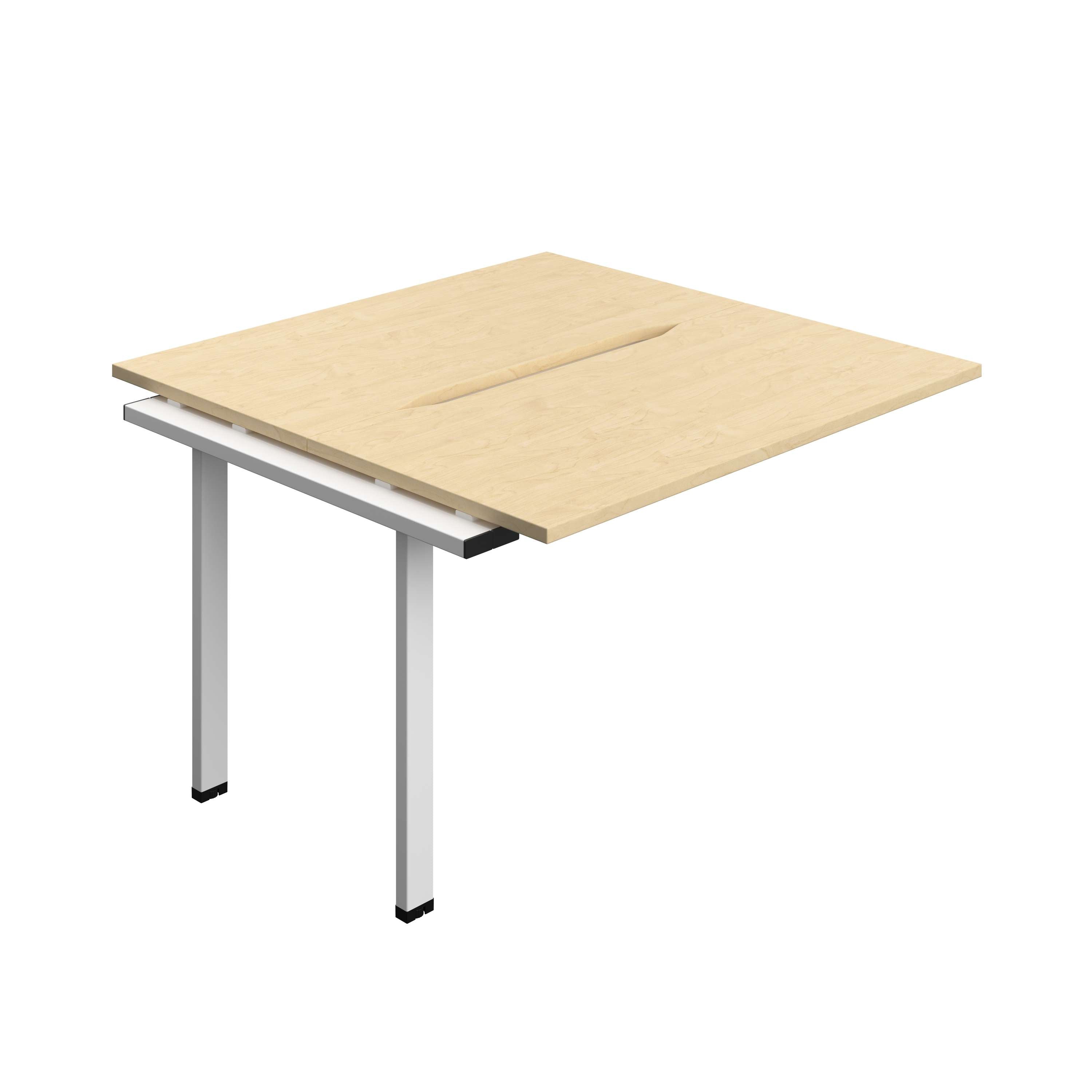 Synergy Bench Extension with Cut Out: 2 Person (FSC) : 1200 | 700 | Maple/White