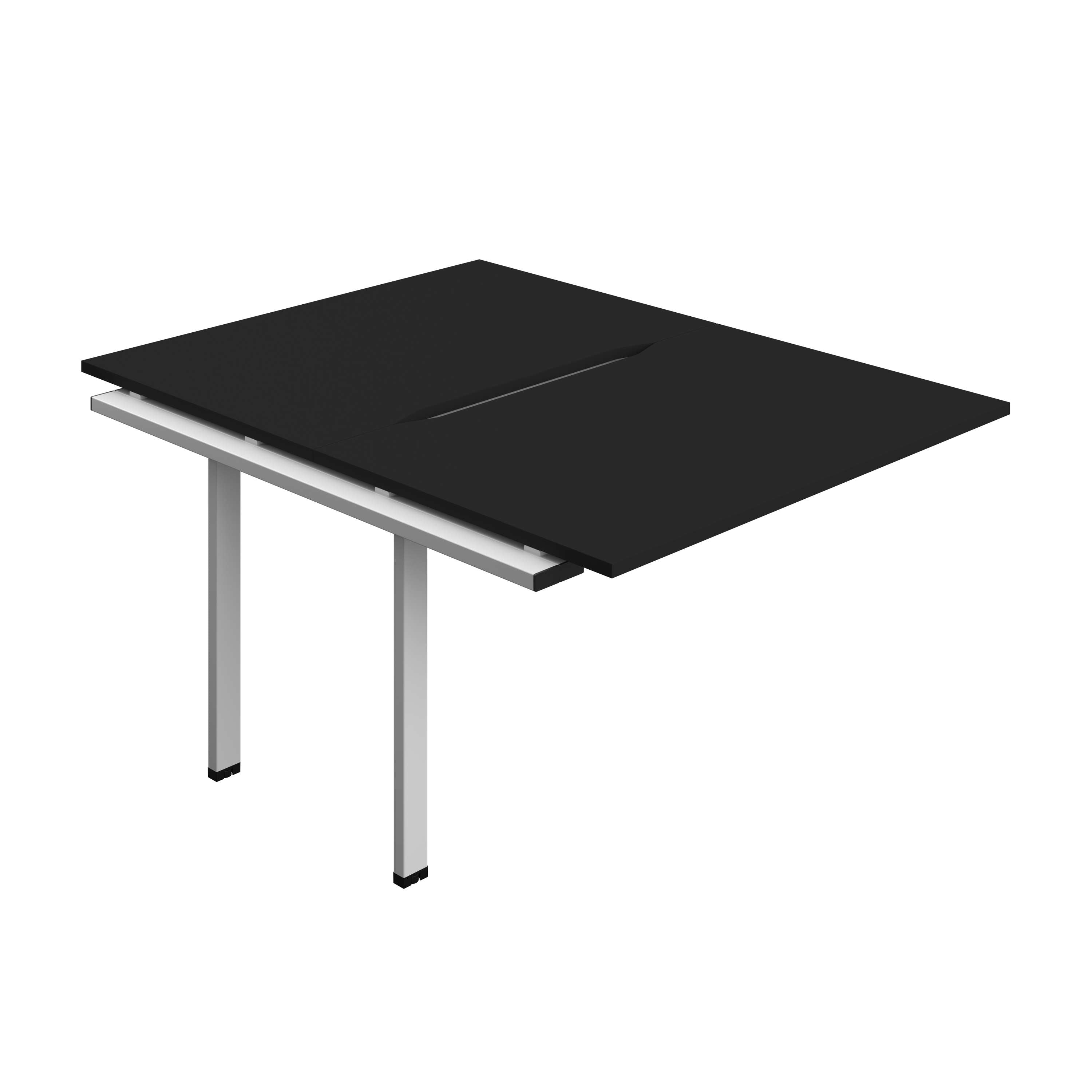 Synergy Bench Extension with Cut Out: 2 Person (FSC) : 1200 | 800 | Black/Silver
