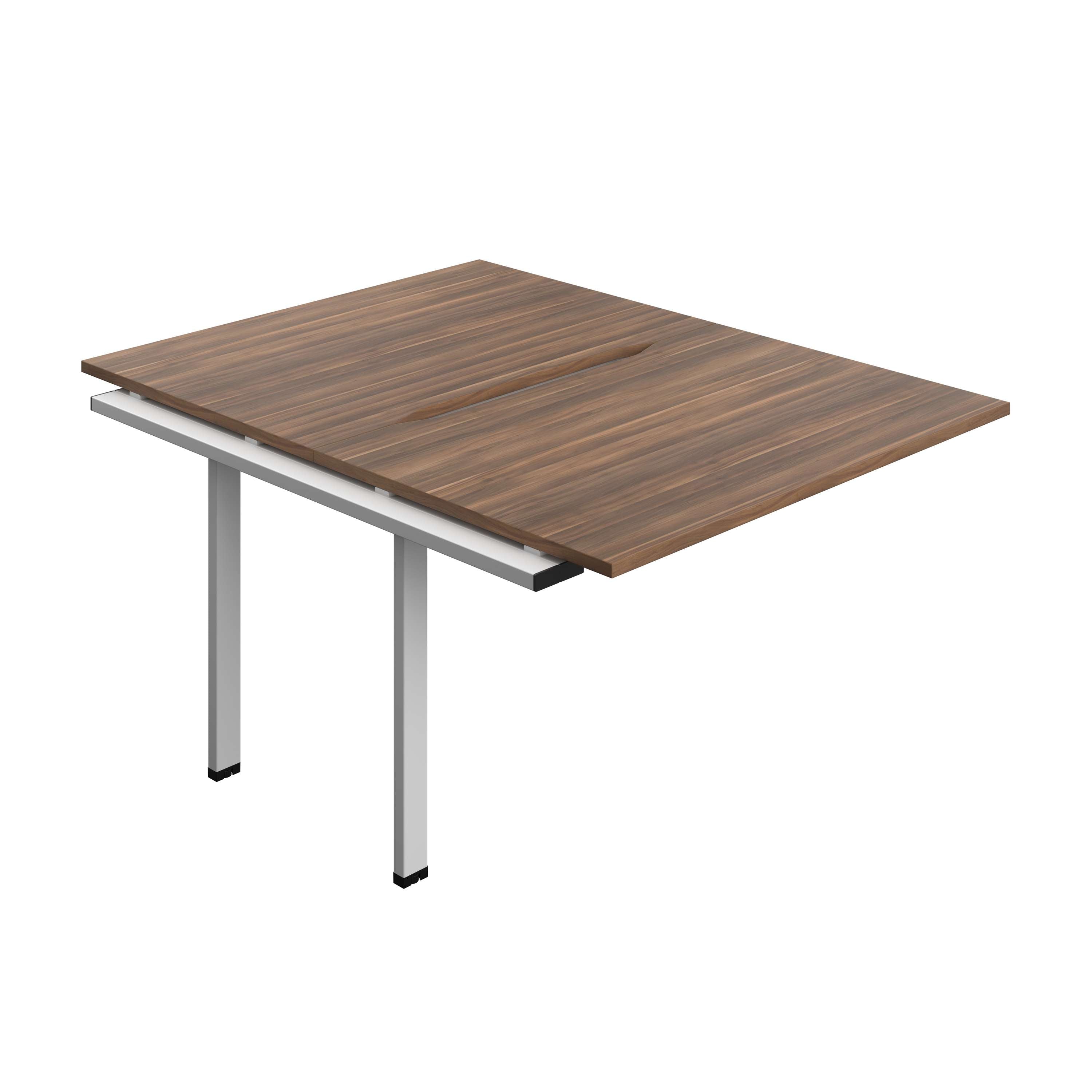 Synergy Bench Extension with Cut Out: 2 Person (FSC) : 1200 | 800 | Dark Walnut/Silver
