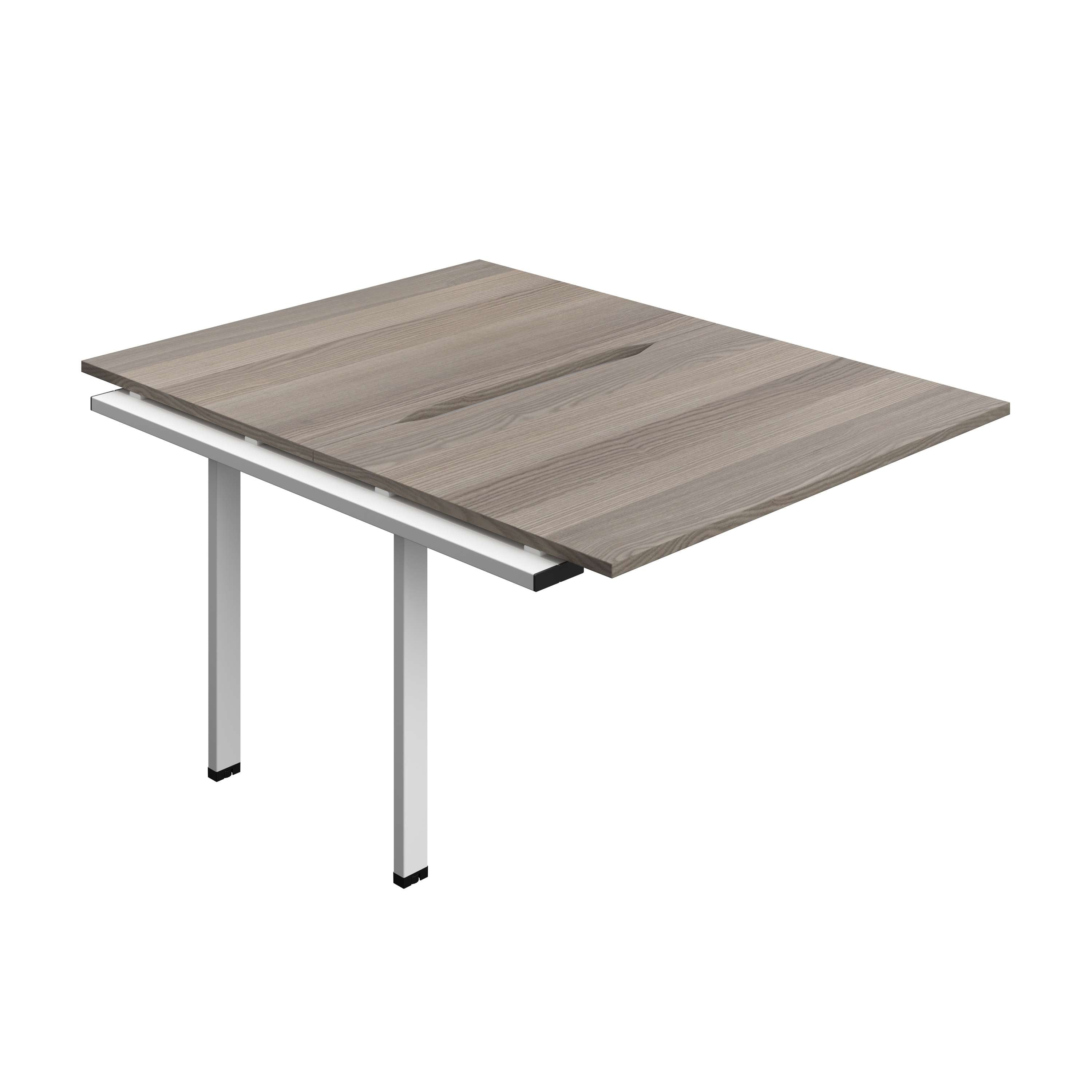 Synergy Bench Extension with Cut Out: 2 Person (FSC) : 1200 | 800 | Grey Oak/White