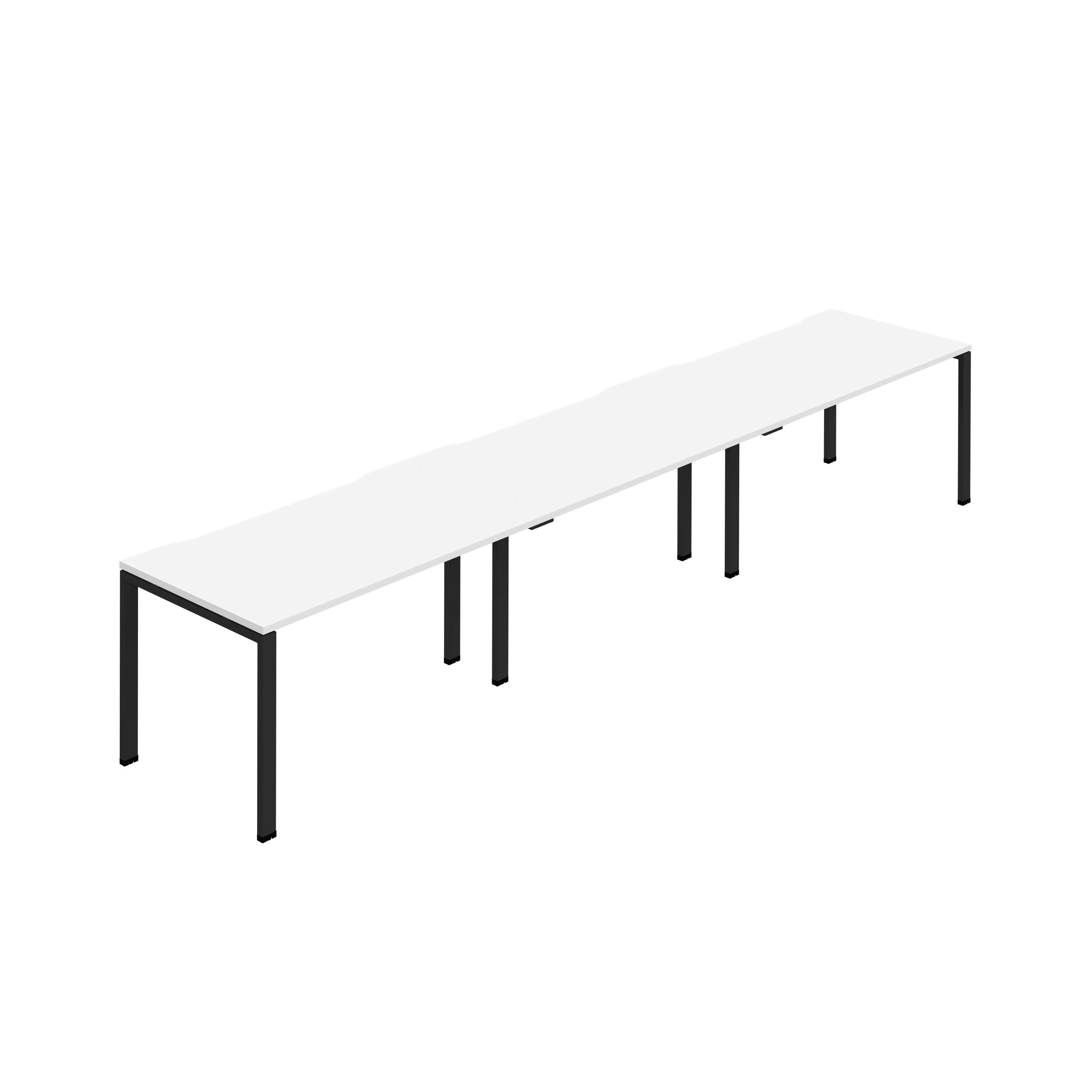 Synergy 3SP Bench Desk|1200X800mm|GoalPost|White/Black