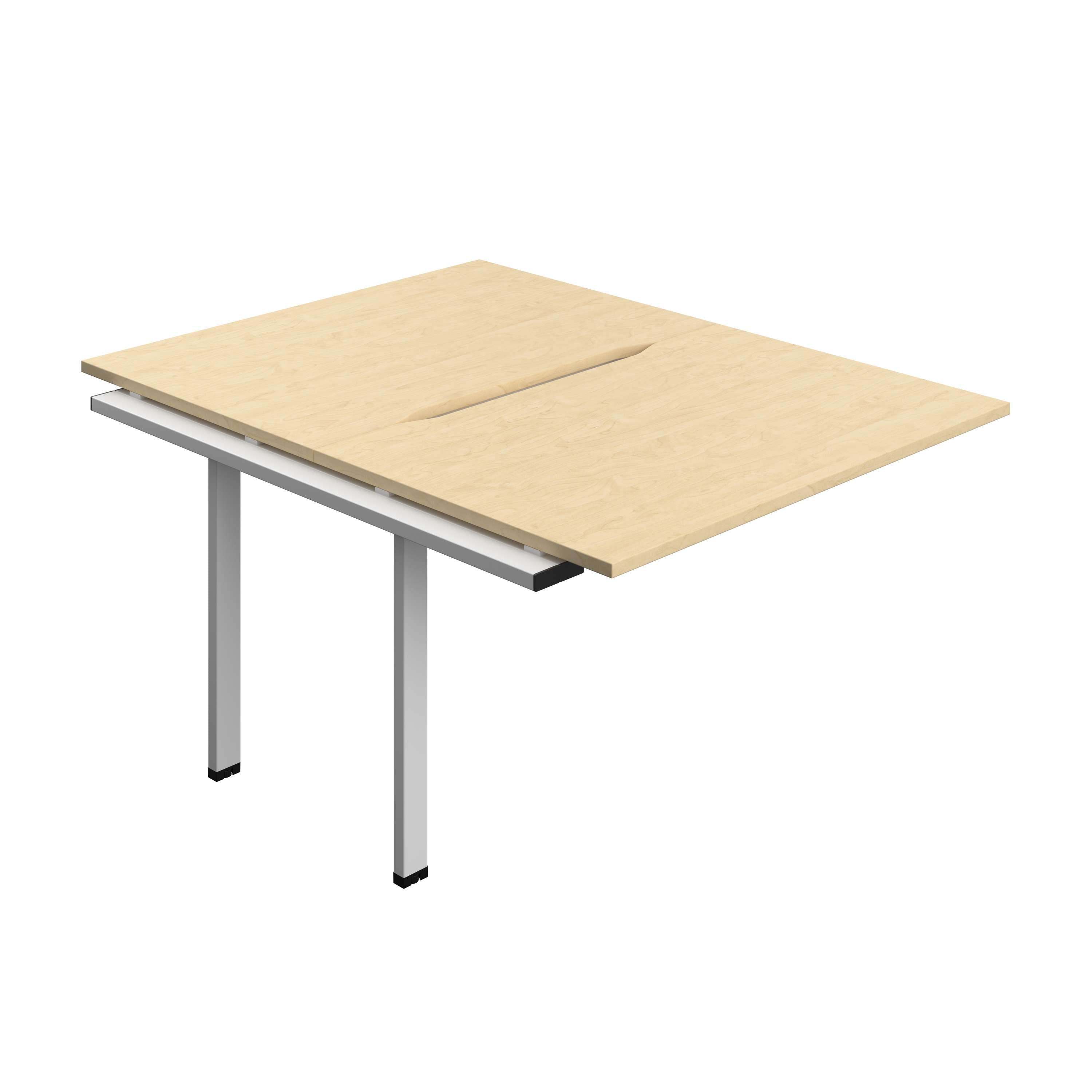 Synergy Bench Extension with Cut Out: 2 Person (FSC) : 1200 | 800 | Maple/Silver