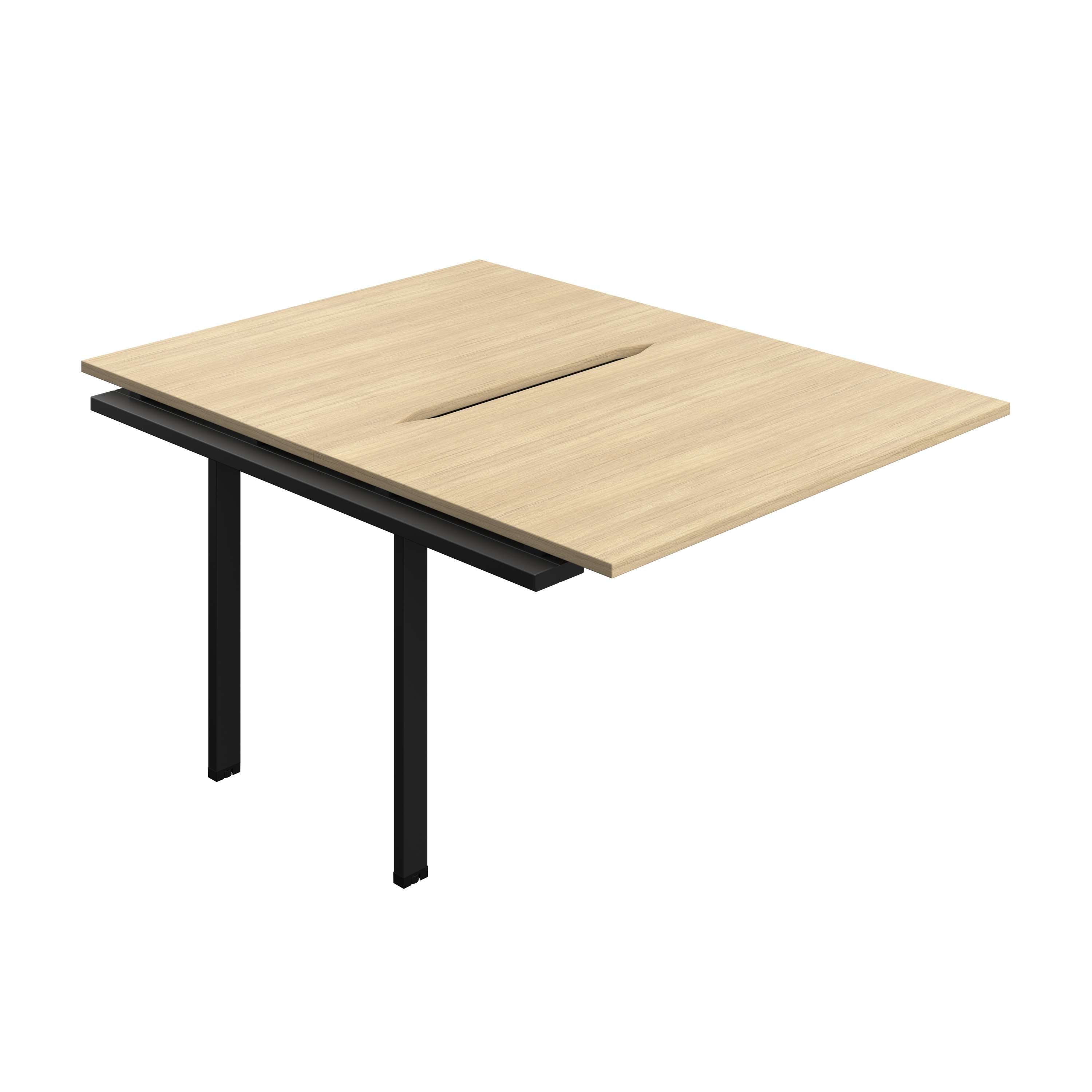 Synergy Bench Extension with Cut Out: 2 Person (FSC) : 1200 | 800 | Nova Oak/Black