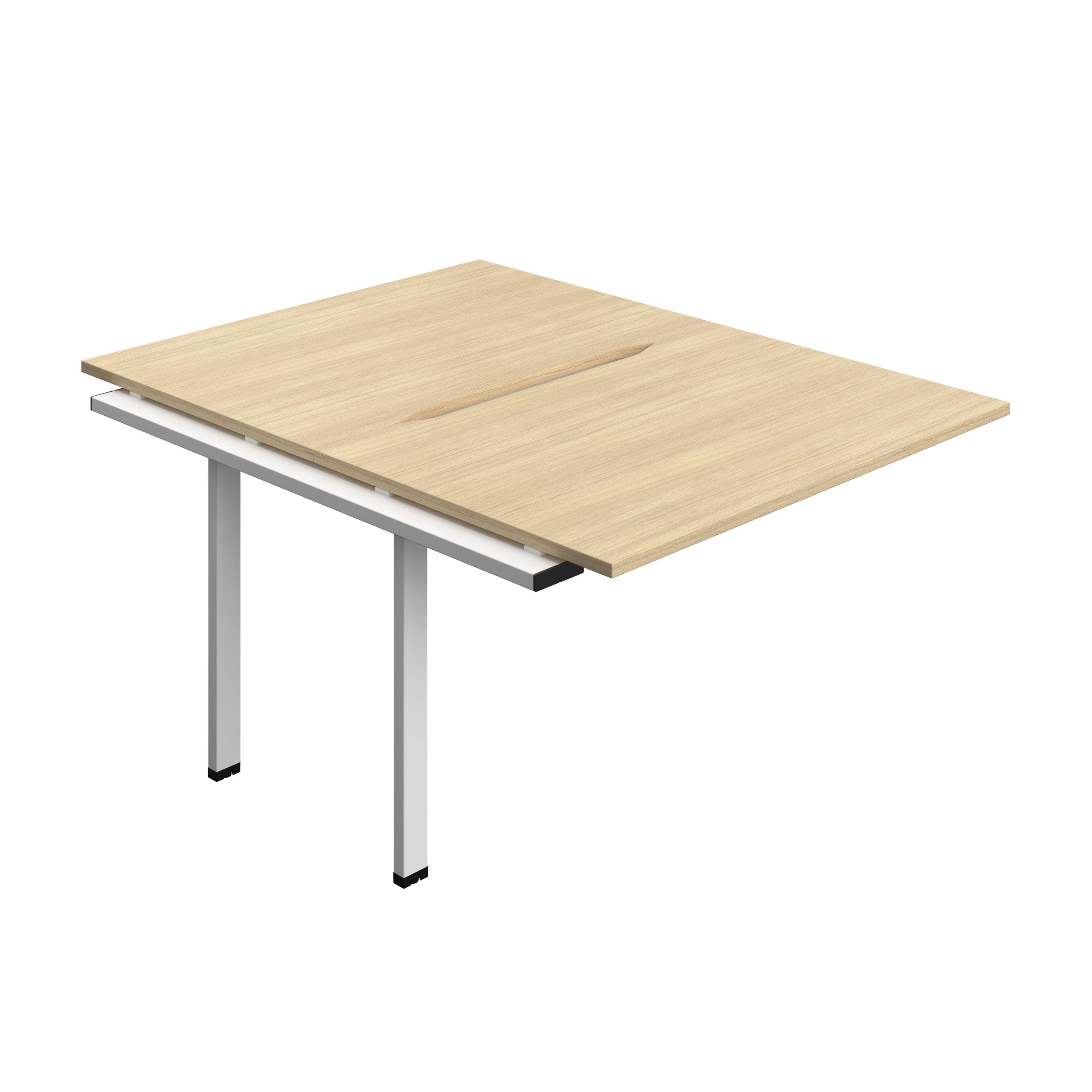 Synergy Bench Extension with Cut Out: 2 Person (FSC) : 1200 | 800 | Nova Oak/White
