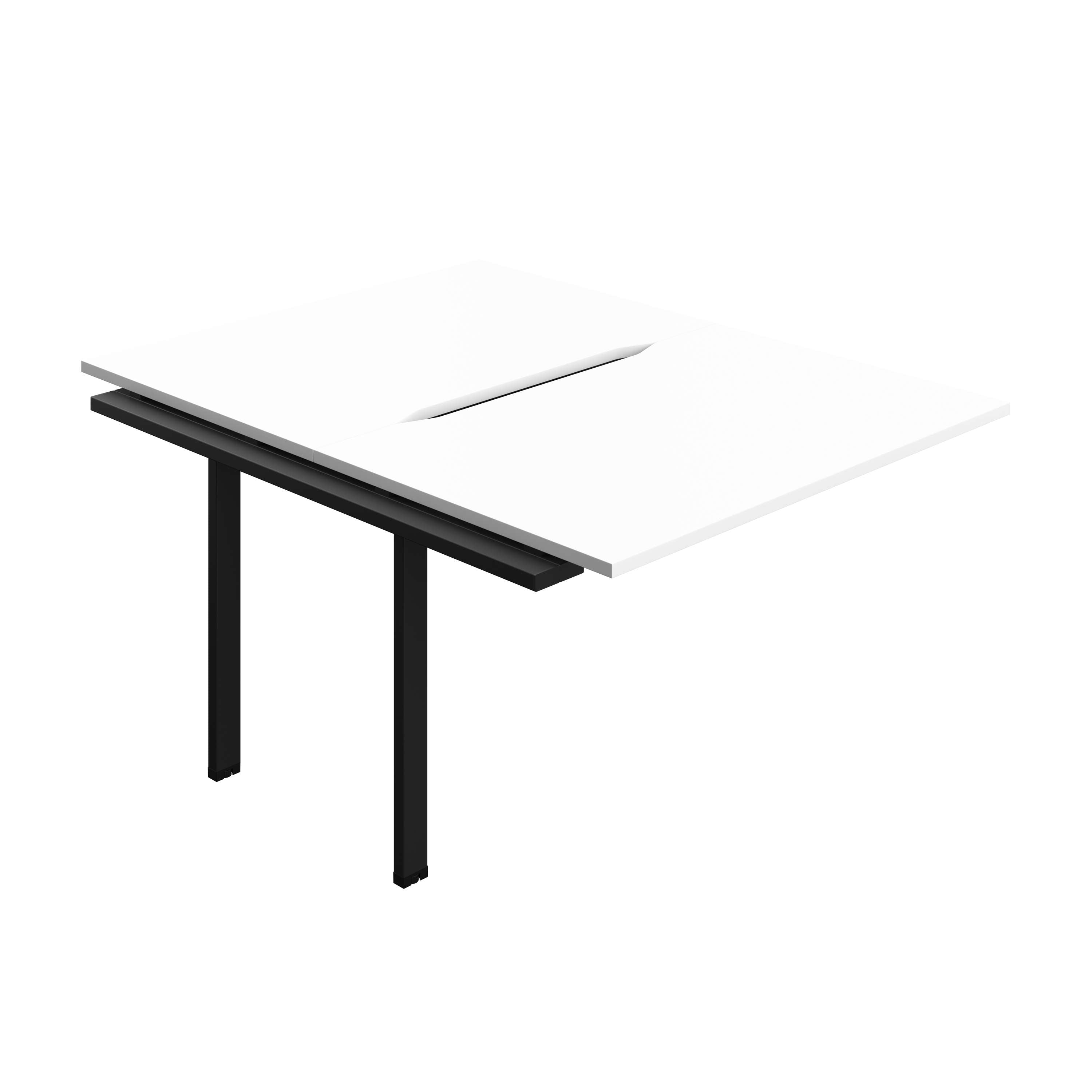 Synergy Bench Extension with Cut Out: 2 Person (FSC) : 1200 | 800 | White/Black