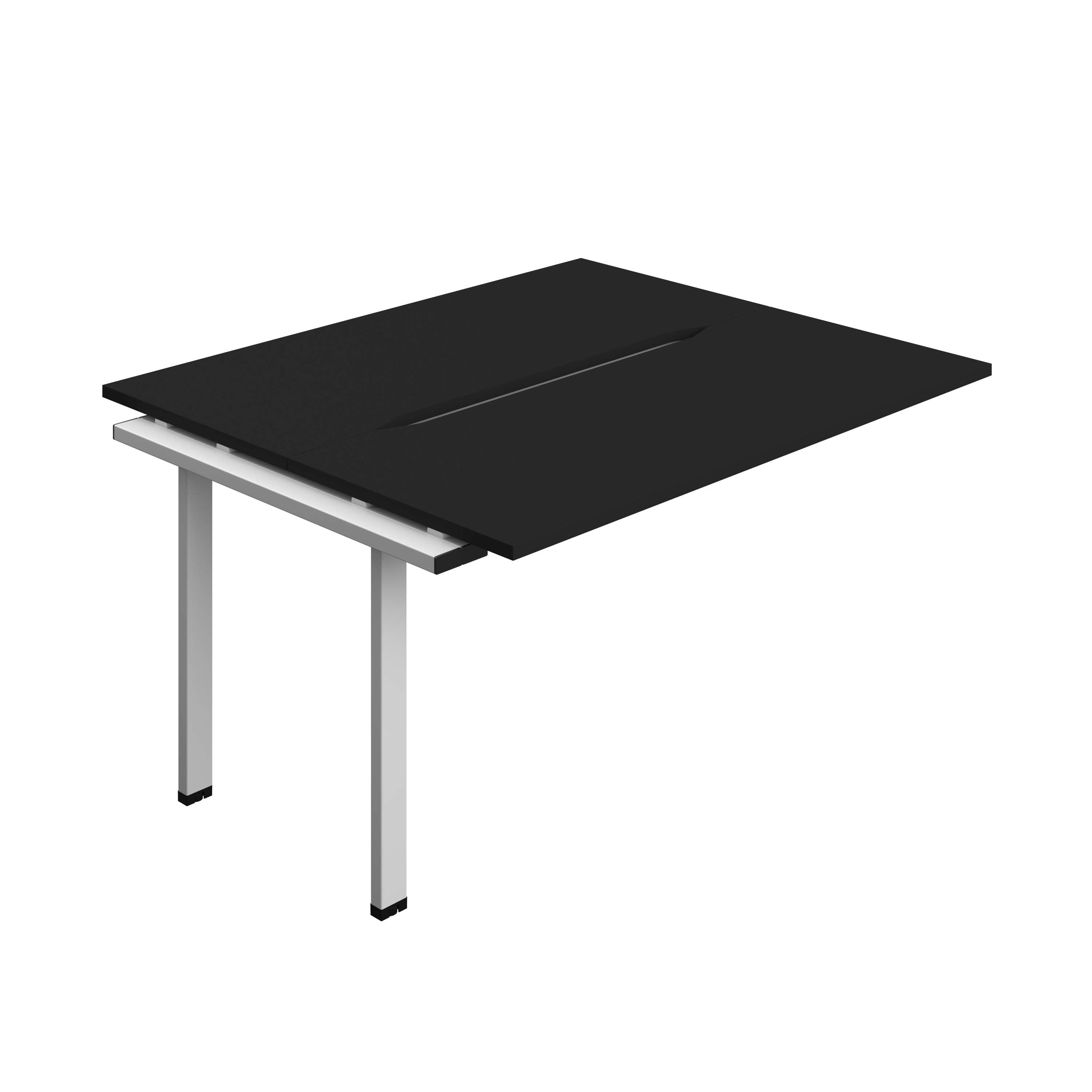 Synergy Bench Extension with Cut Out: 2 Person (FSC) : 1400 | 600 | Black/Silver