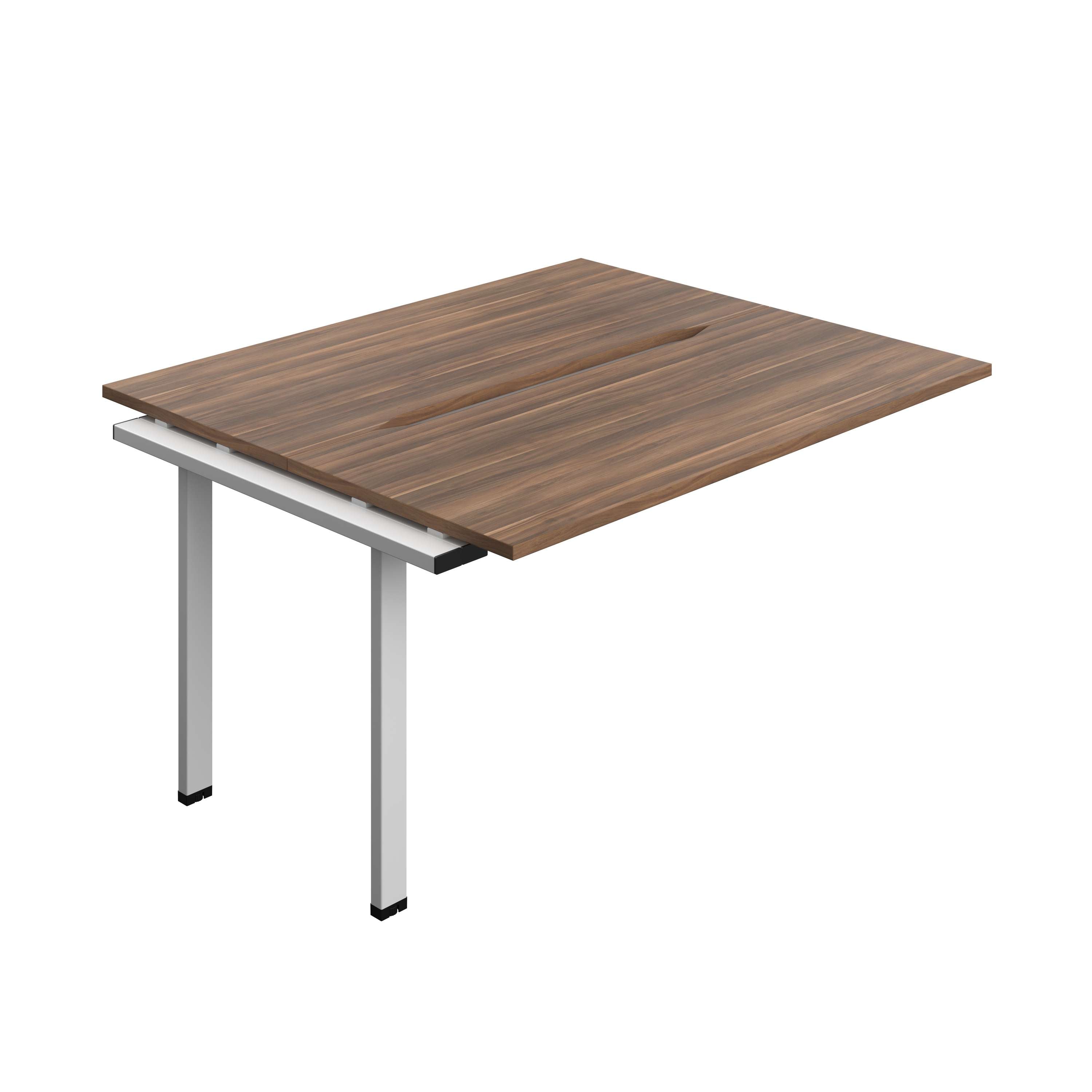 Synergy Bench Extension with Cut Out: 2 Person (FSC) : 1400 | 600 | Dark Walnut/Silver