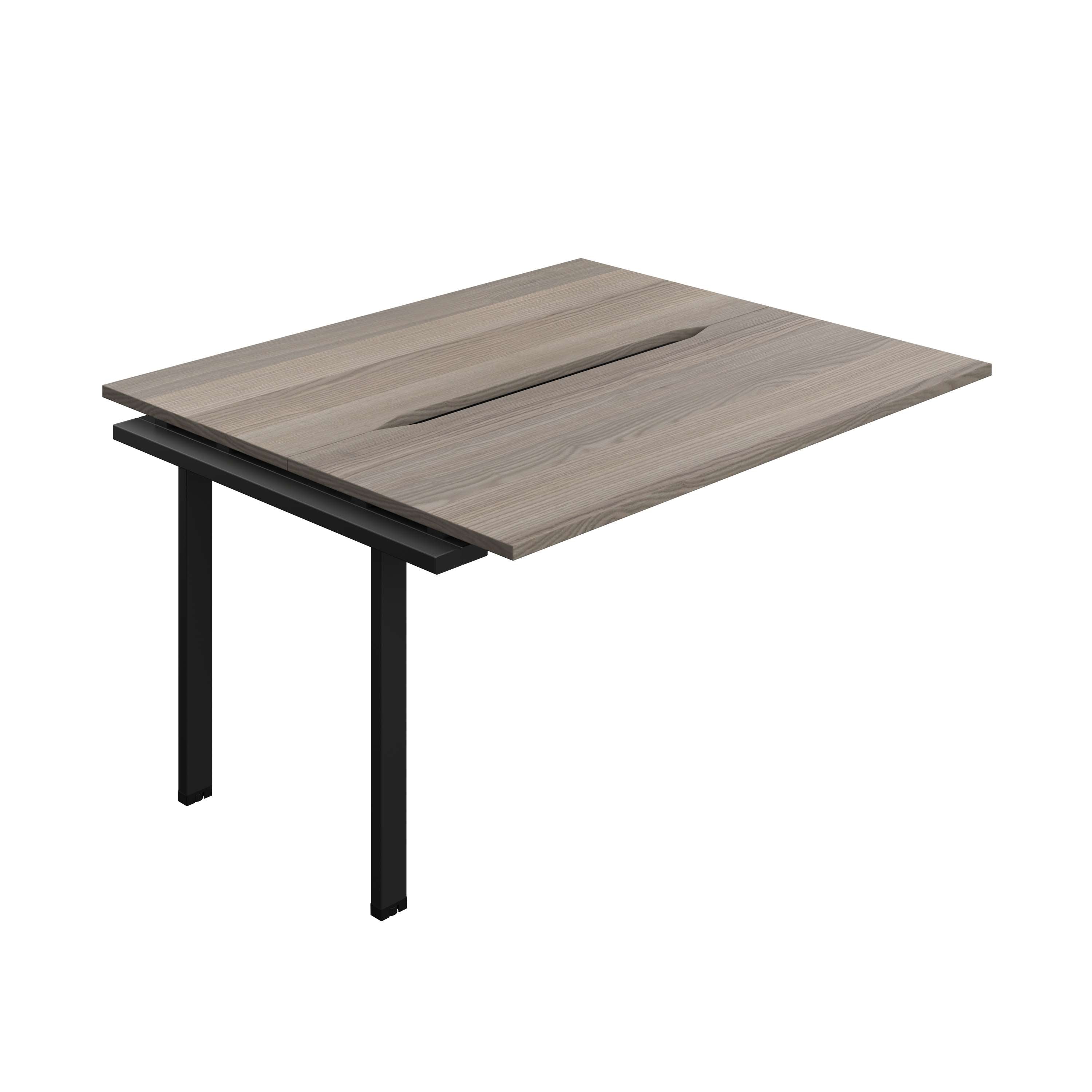 Synergy Bench Extension with Cut Out: 2 Person (FSC) : 1400 | 600 | Grey Oak/Black