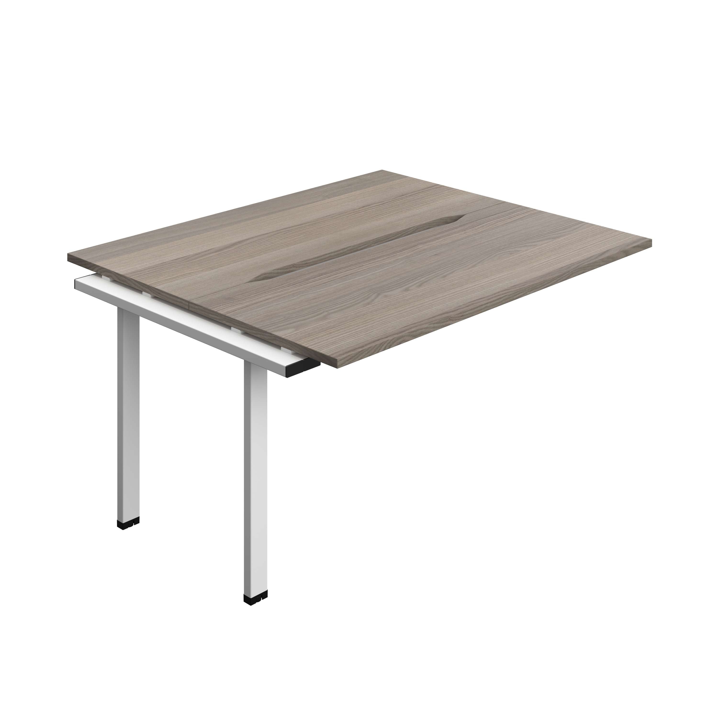Synergy Bench Extension with Cut Out: 2 Person (FSC) : 1400 | 600 | Grey Oak/White