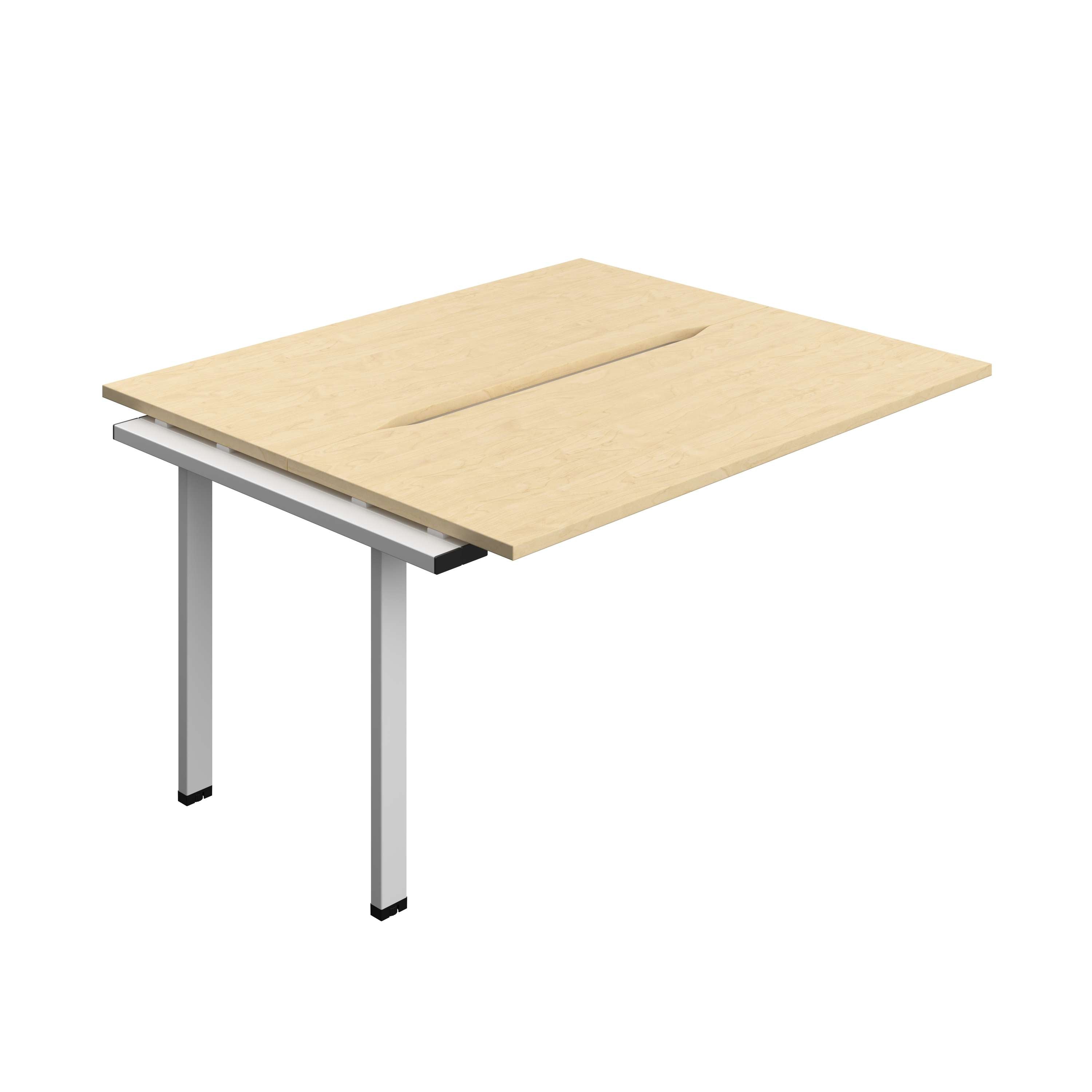 Synergy Bench Extension with Cut Out: 2 Person (FSC) : 1400 | 600 | Maple/Silver