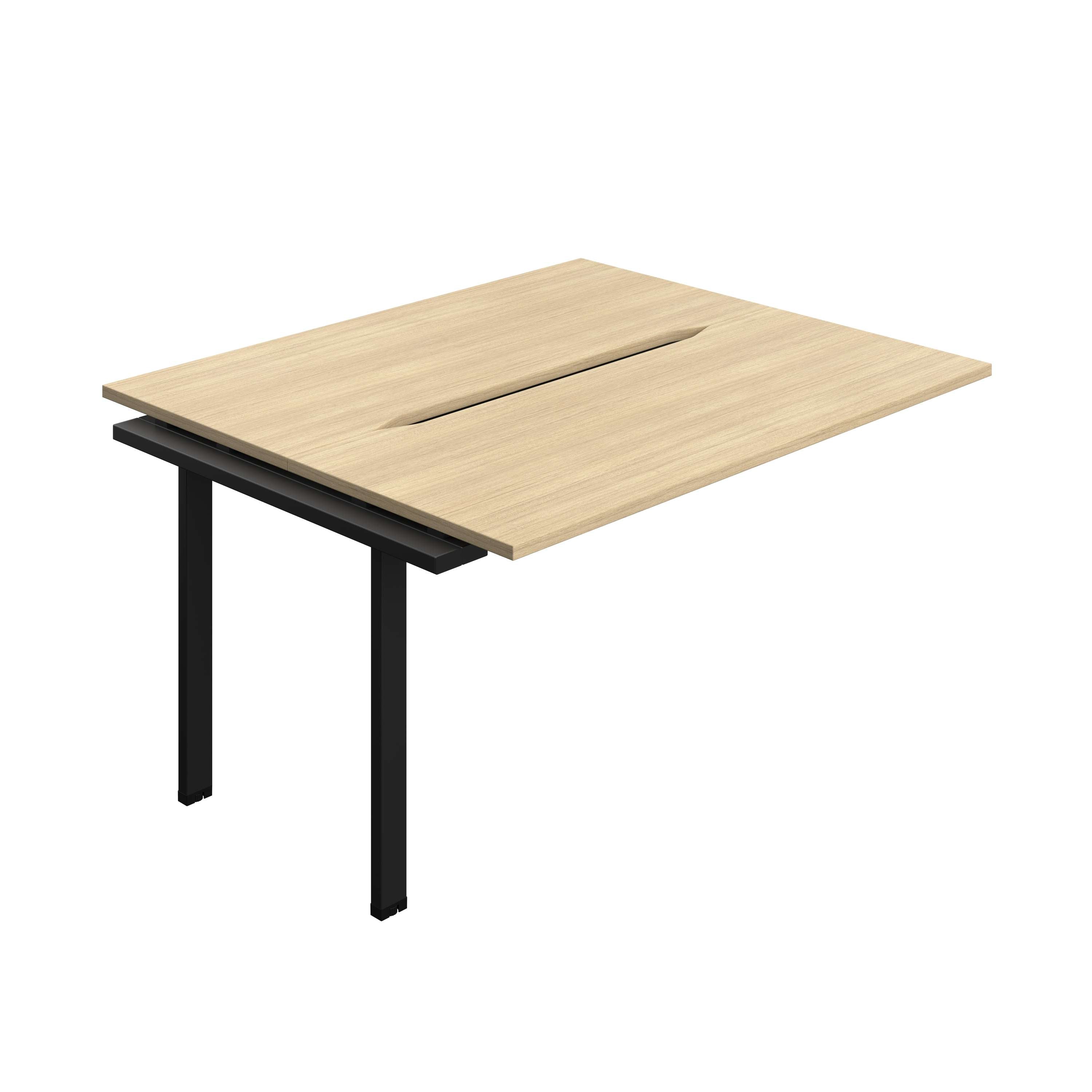 Synergy Bench Extension with Cut Out: 2 Person (FSC) : 1400 | 600 | Nova Oak/Black