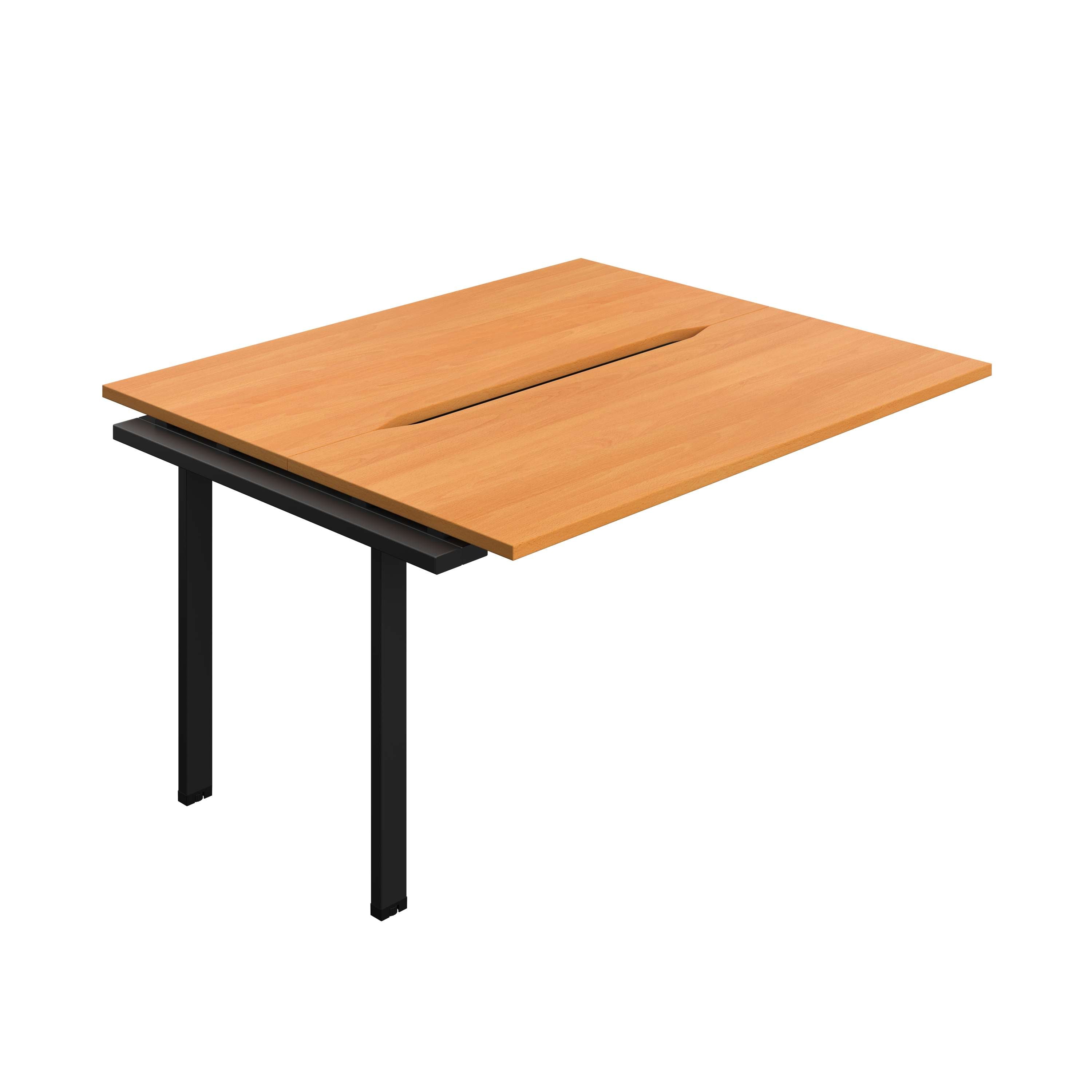 Synergy Bench Extension with Cut Out: 2 Person (FSC) : 1400 | 700 | Beech/Black