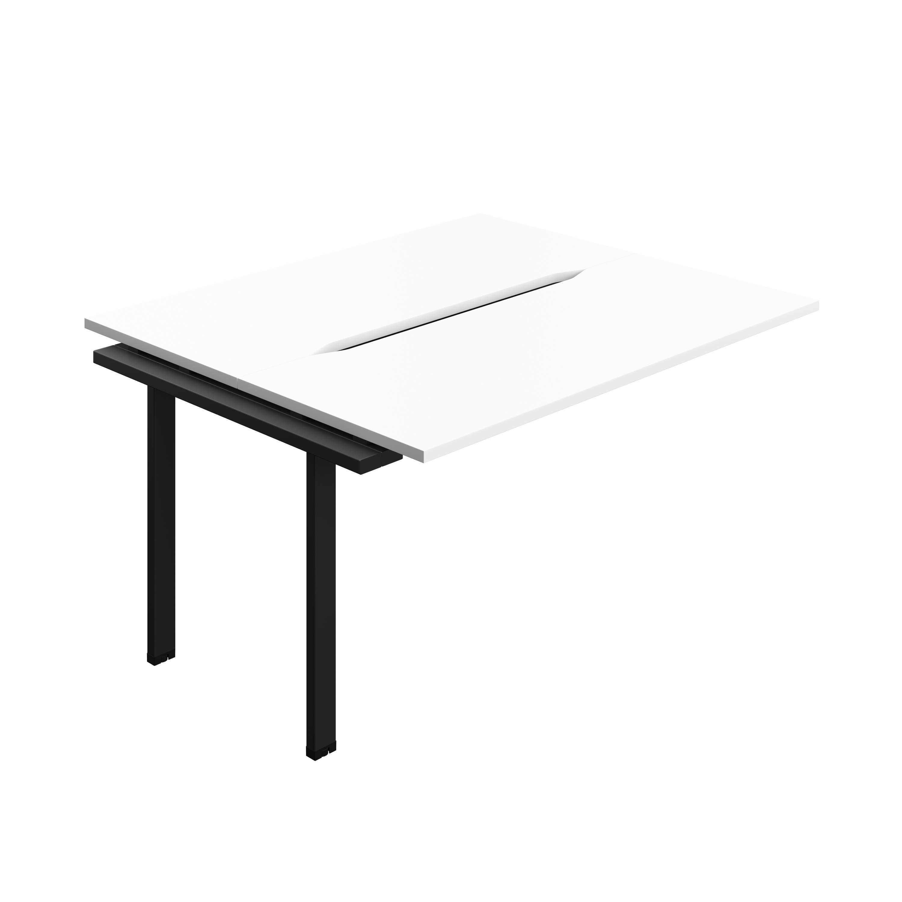 Synergy Bench Extension with Cut Out: 2 Person (FSC) : 1400 | 700 | White/Black