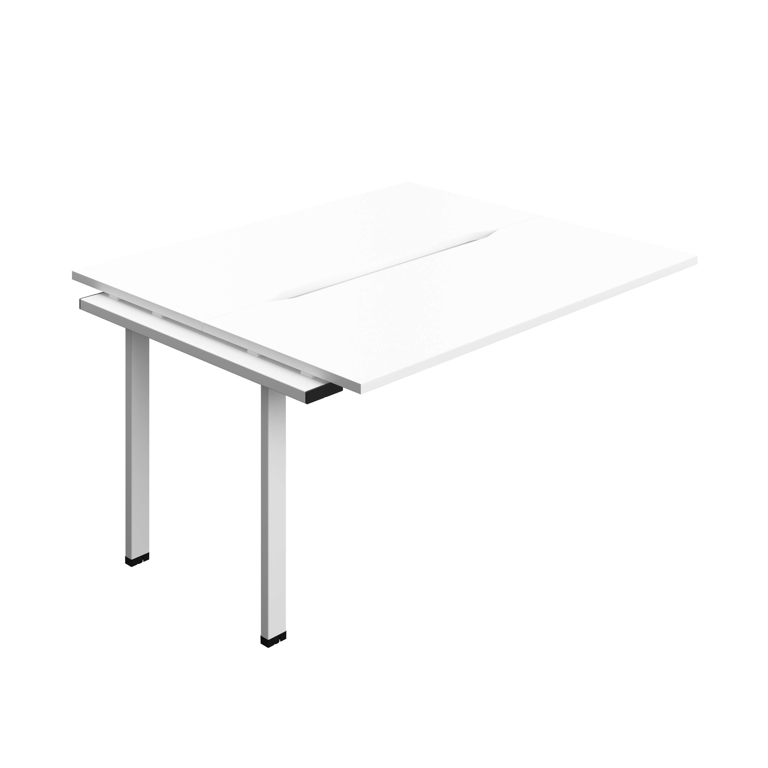 Synergy Bench Extension with Cut Out: 2 Person (FSC) : 1400 | 700 | White/White