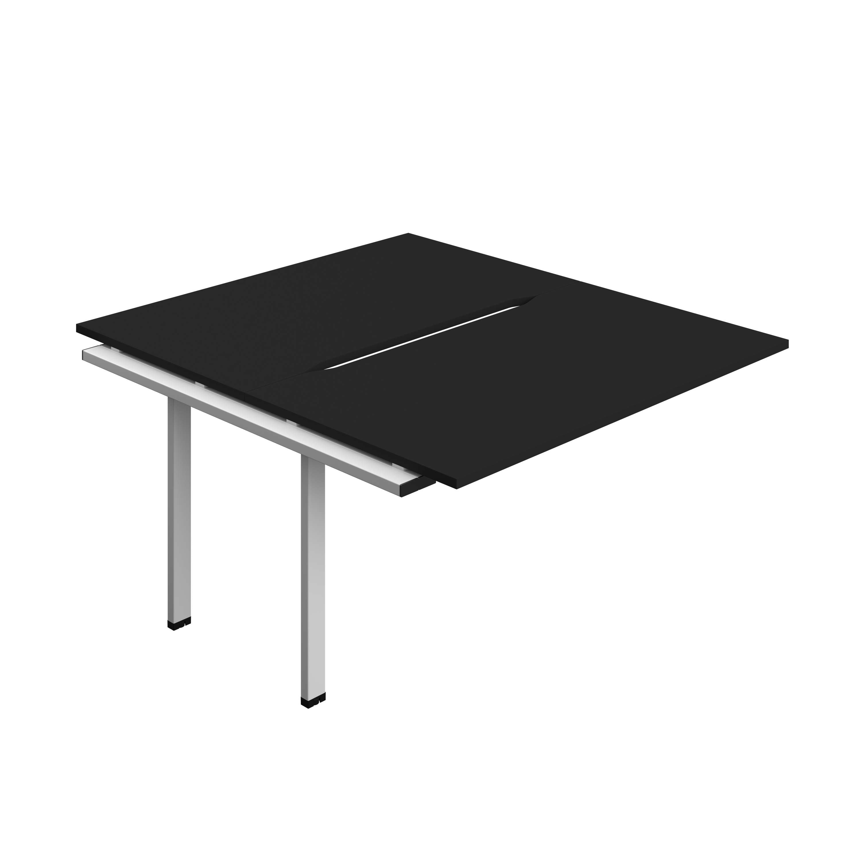 Synergy Bench Extension with Cut Out: 2 Person (FSC) : 1400 | 800 | Black/Silver