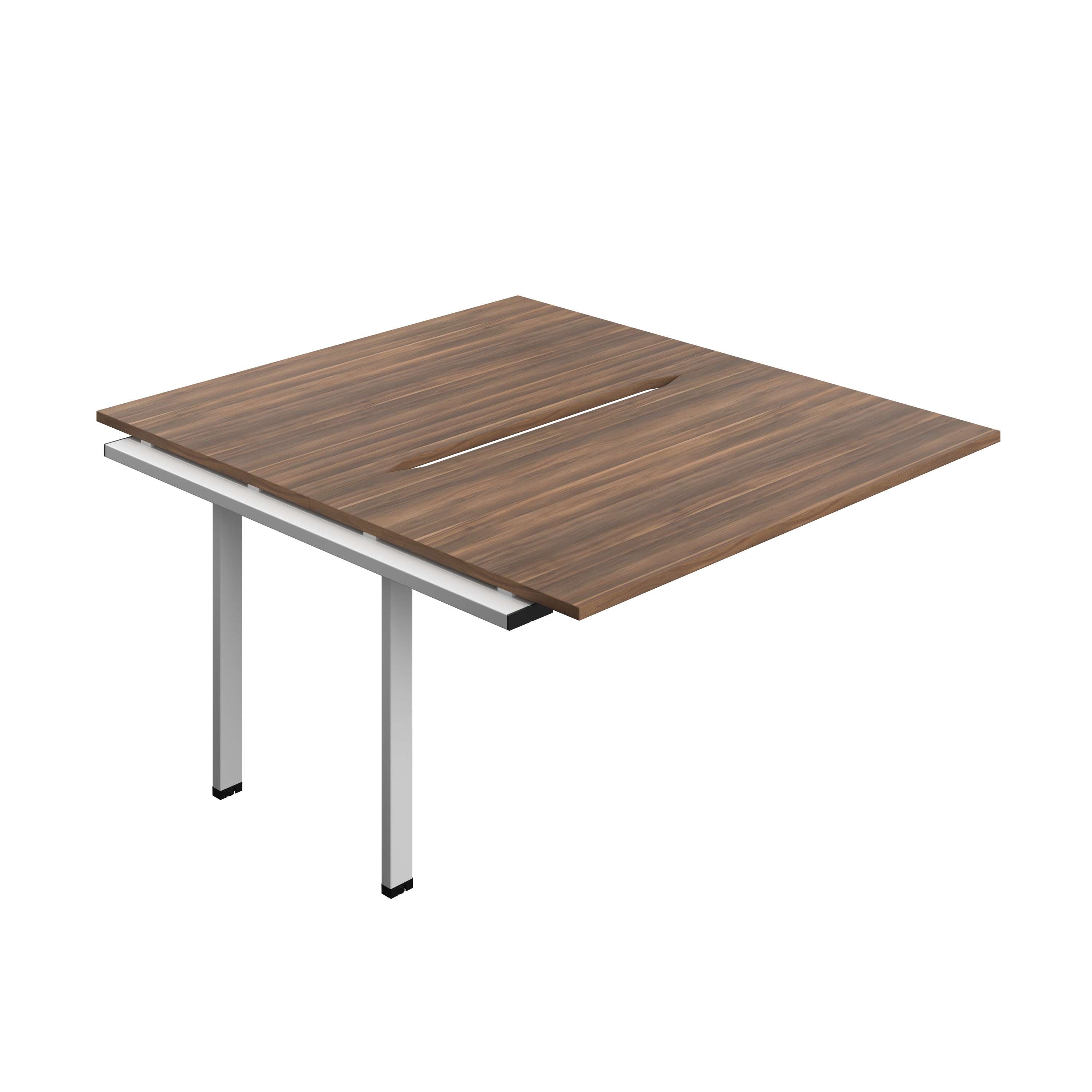 Synergy Bench Extension with Cut Out: 2 Person (FSC) : 1400 | 800 | Dark Walnut/Silver