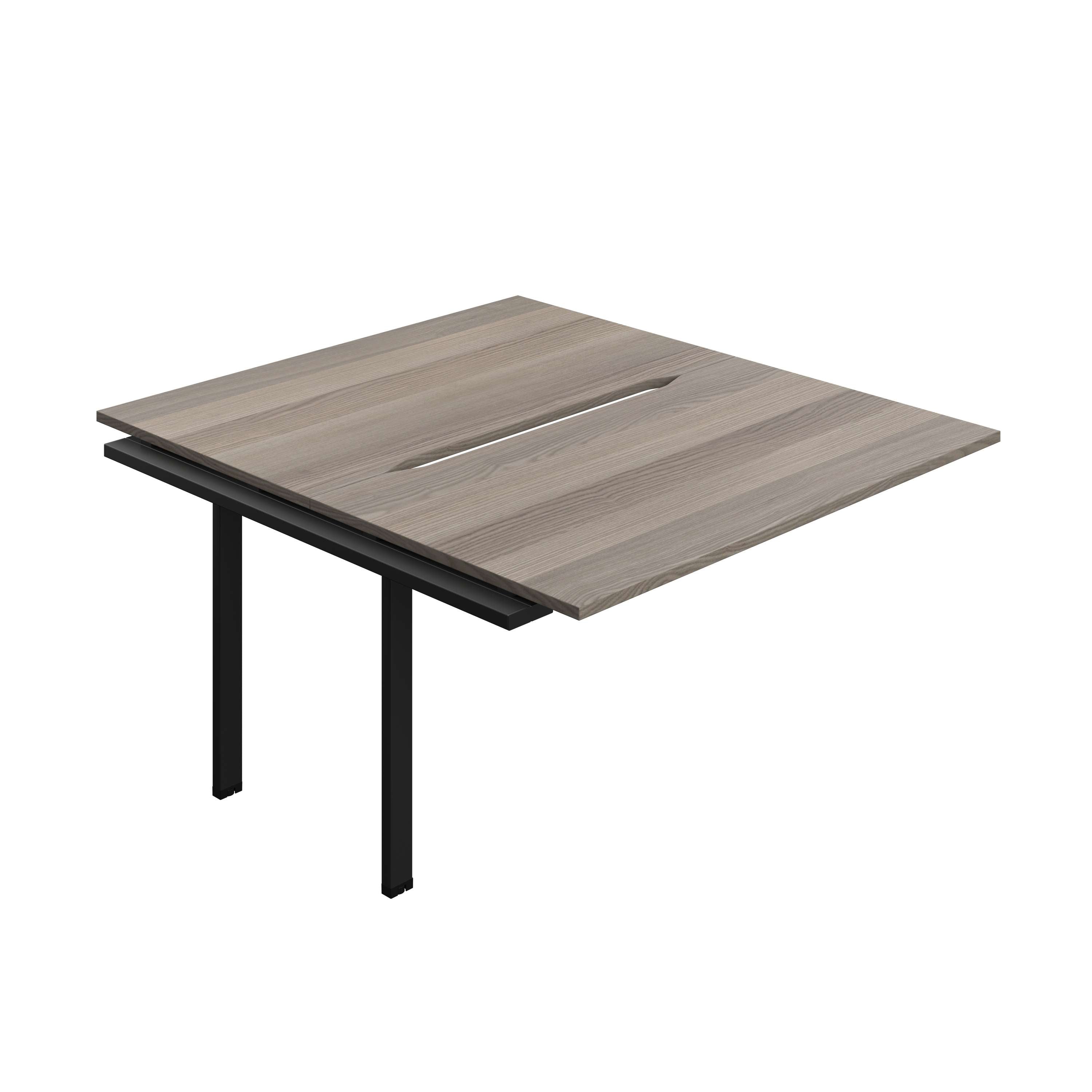 Synergy Bench Extension with Cut Out: 2 Person (FSC) : 1400 | 800 | Grey Oak/Black