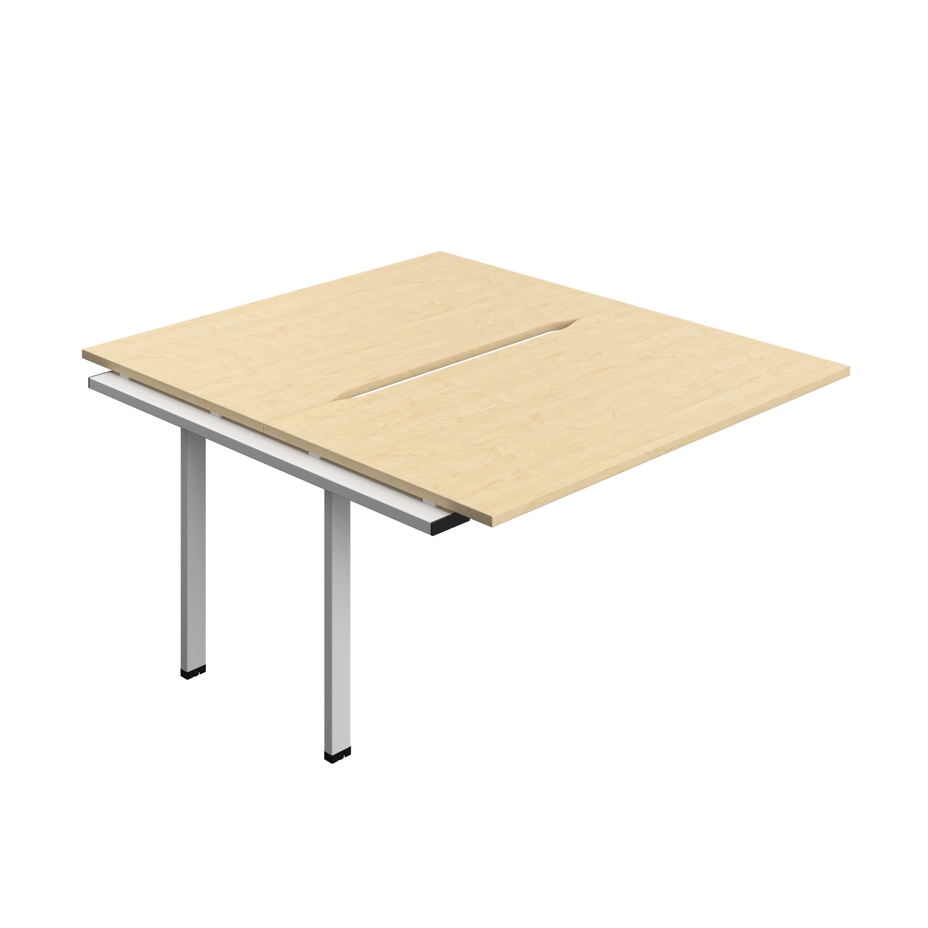 Synergy Bench Extension with Cut Out: 2 Person (FSC) : 1400 | 800 | Maple/Silver