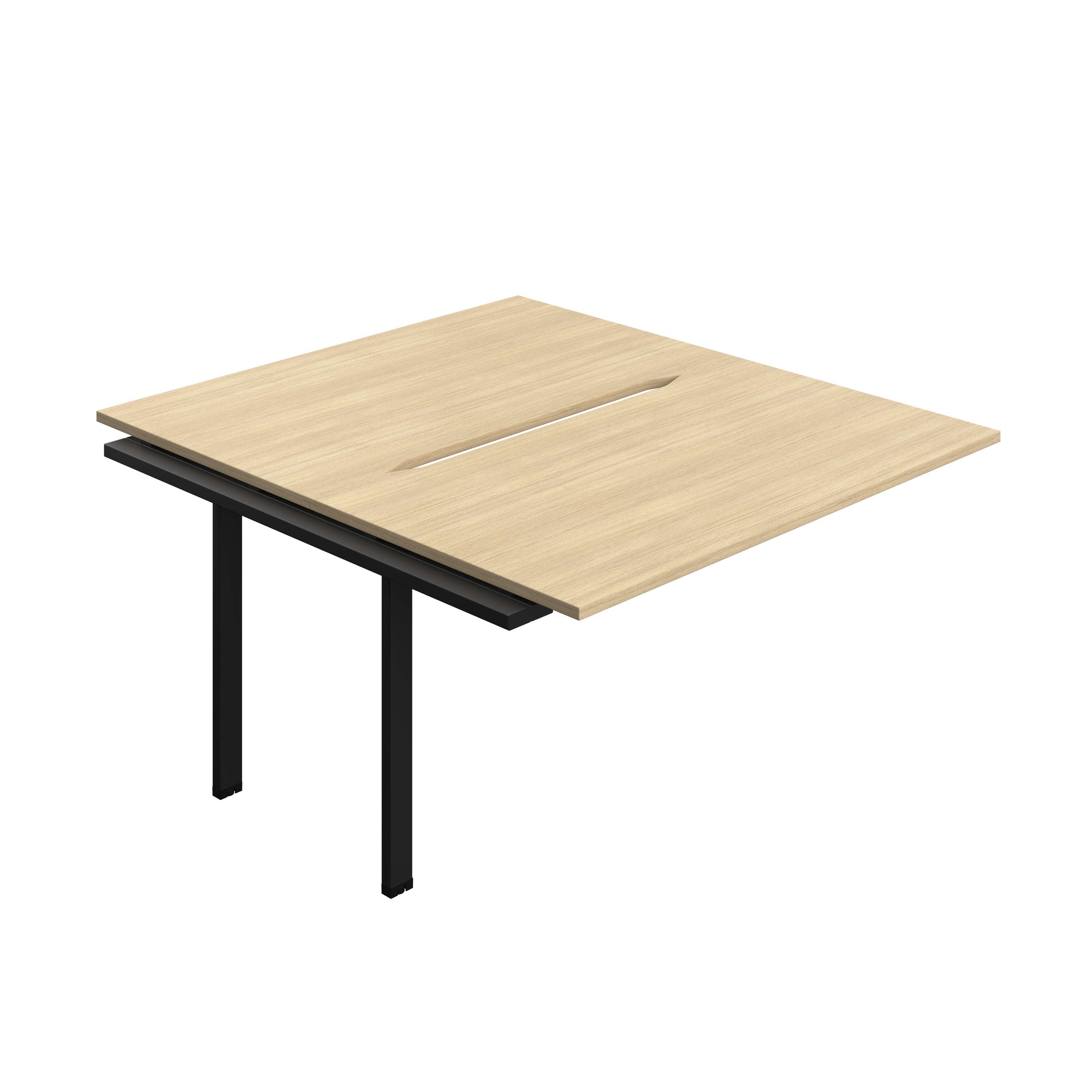 Synergy Bench Extension with Cut Out: 2 Person (FSC) : 1400 | 800 | Nova Oak/Black