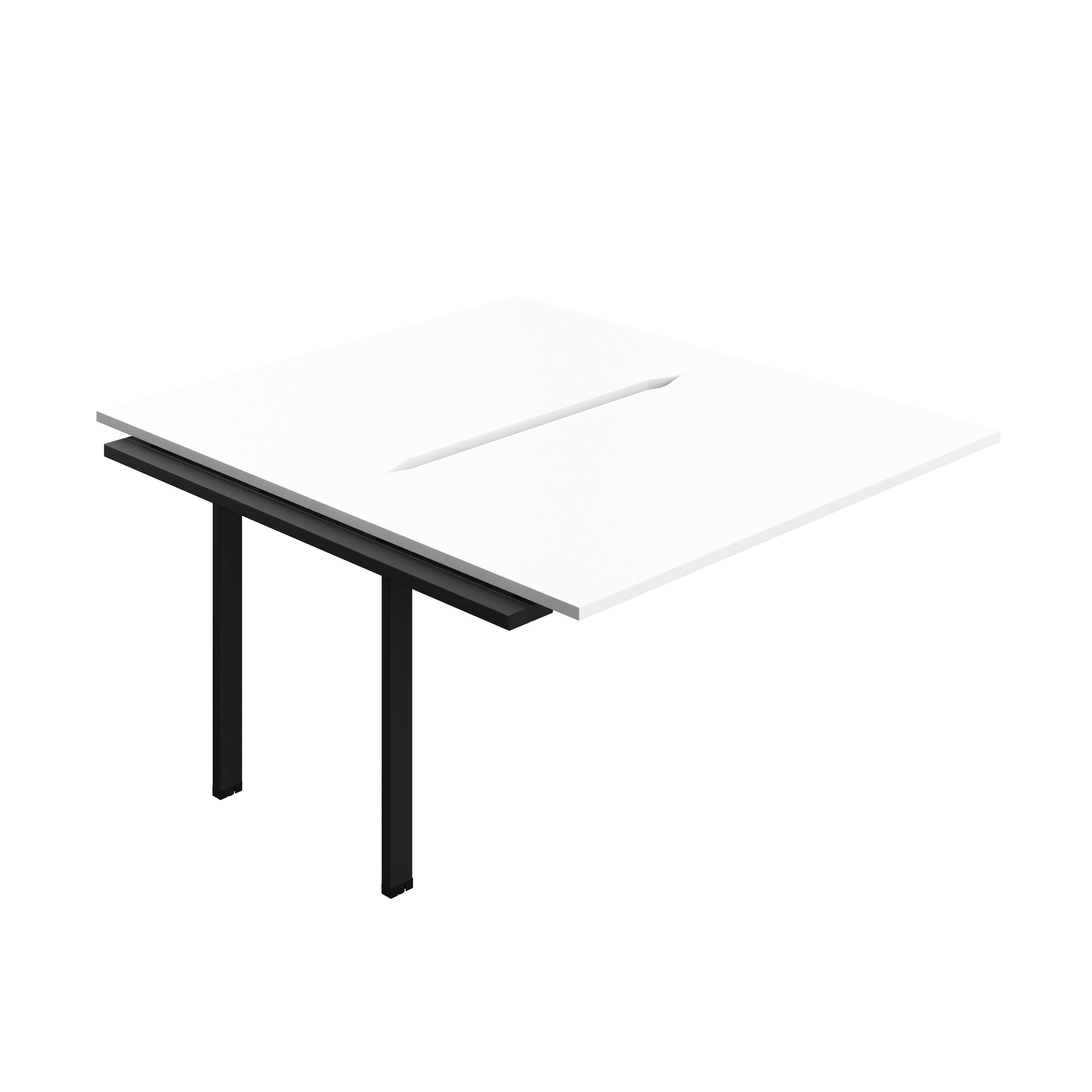 Synergy Bench Extension with Cut Out: 2 Person (FSC) : 1400 | 800 | White/Black