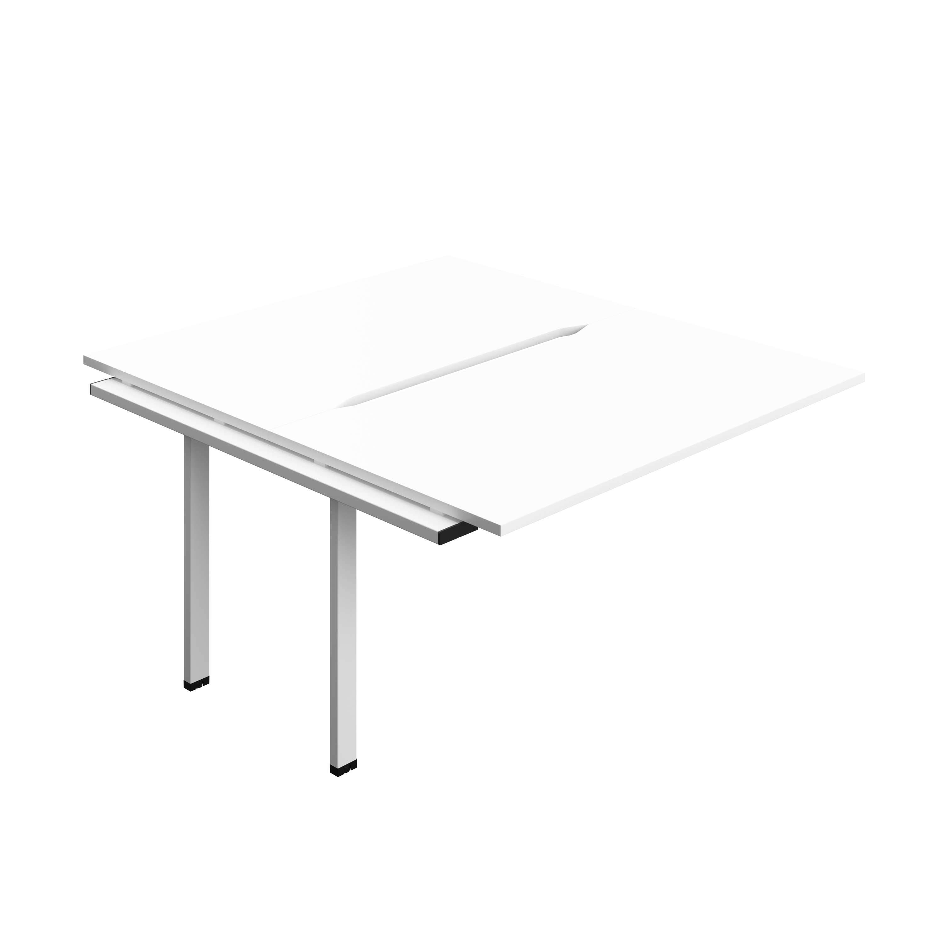 Synergy Bench Extension with Cut Out: 2 Person (FSC) : 1400 | 800 | White/White