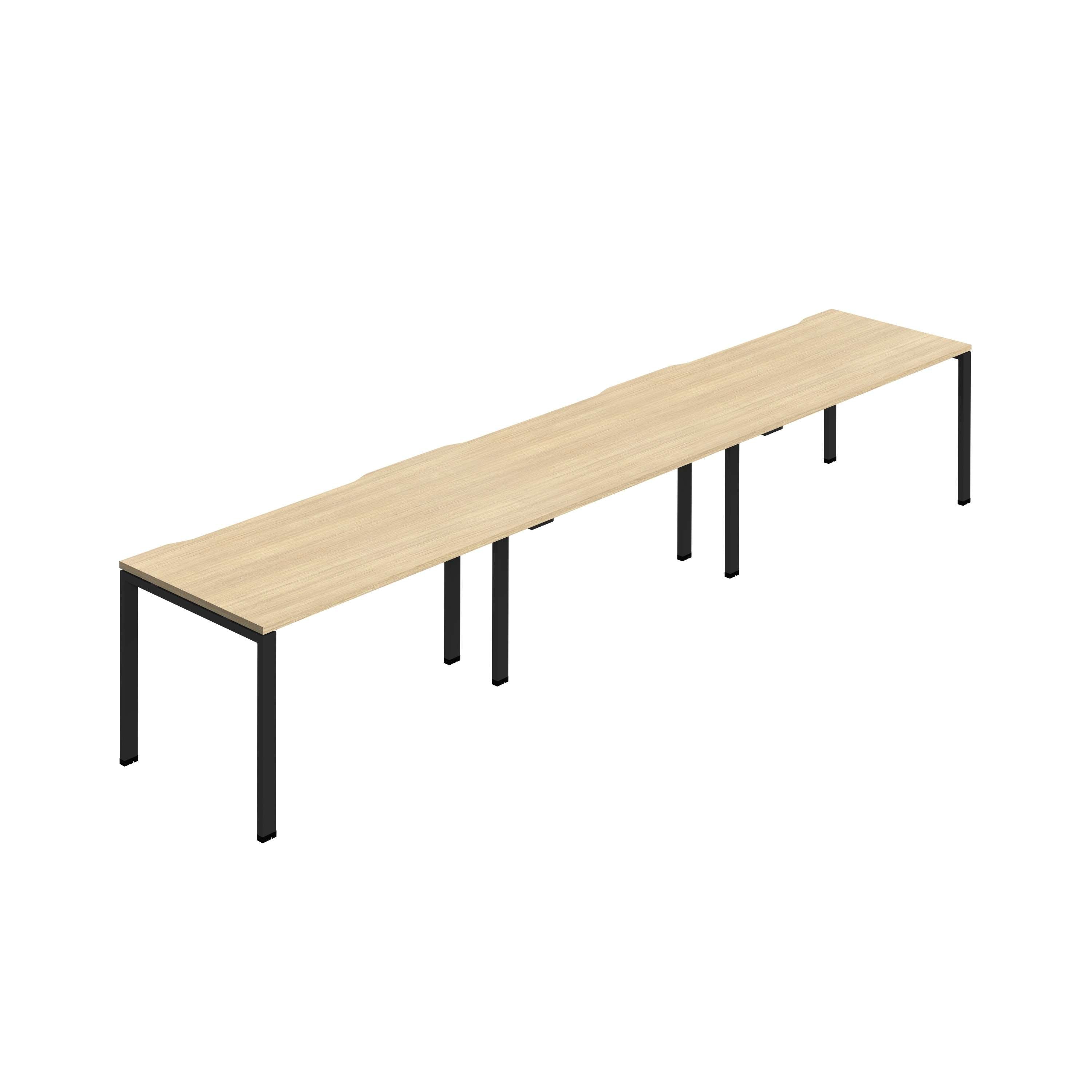 Synergy 3SP Bench Desk|1400X800mm|GoalPost|Nova Oak/Black