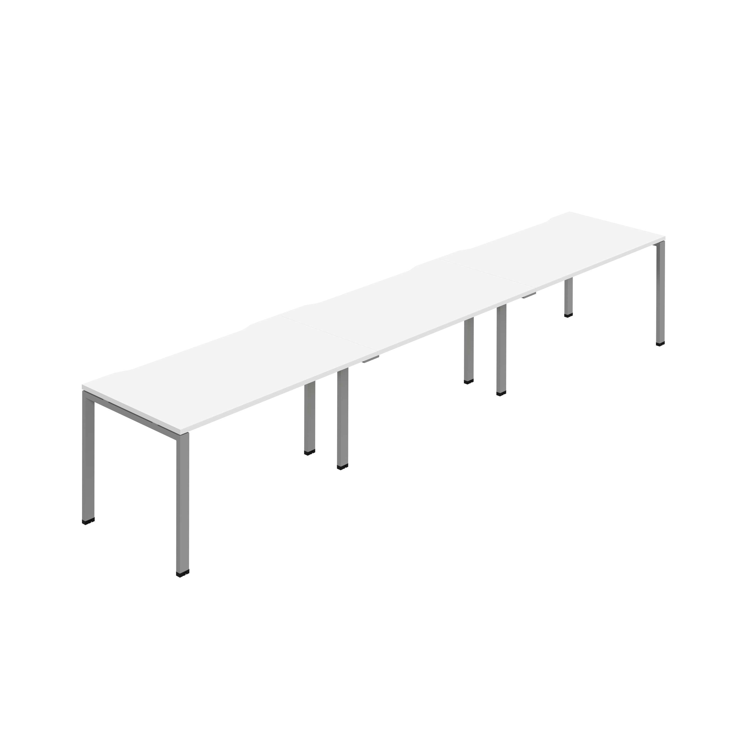 Synergy 3SP Bench Desk|1400X800mm|GoalPost|White/Silver