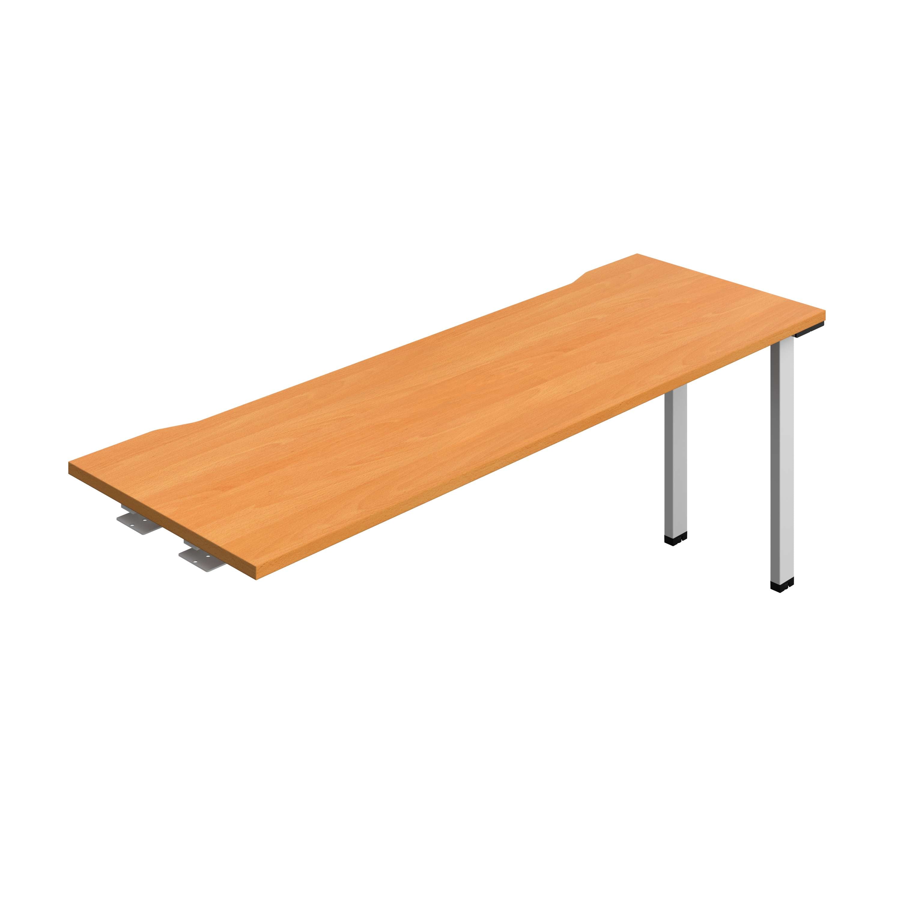 Synergy Bench Extension with Cut Out: 1 Person (FSC) : 1800 | 600 | Beech/Silver
