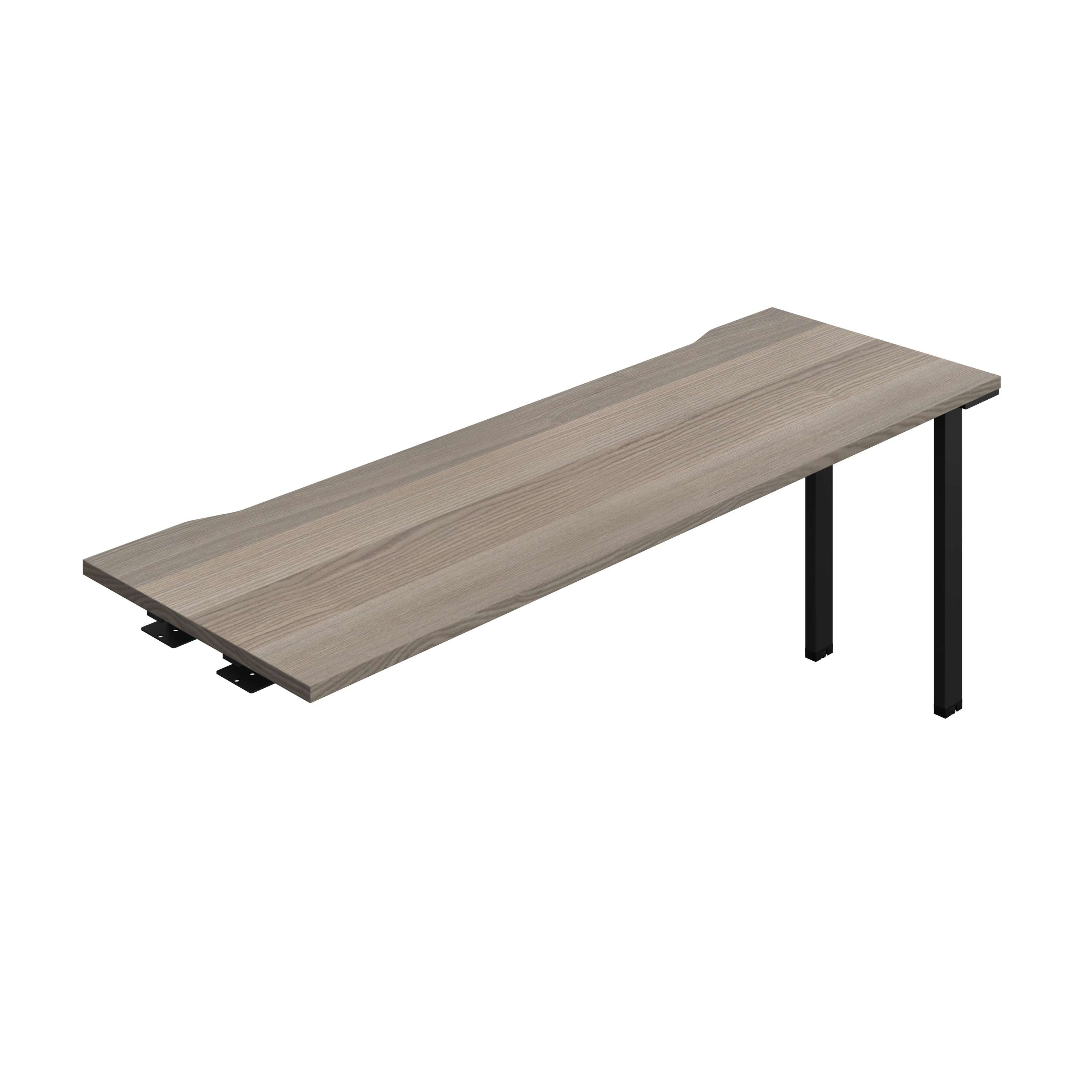 Synergy Bench Extension with Cut Out: 1 Person (FSC) : 1800 | 600 | Grey Oak/Black