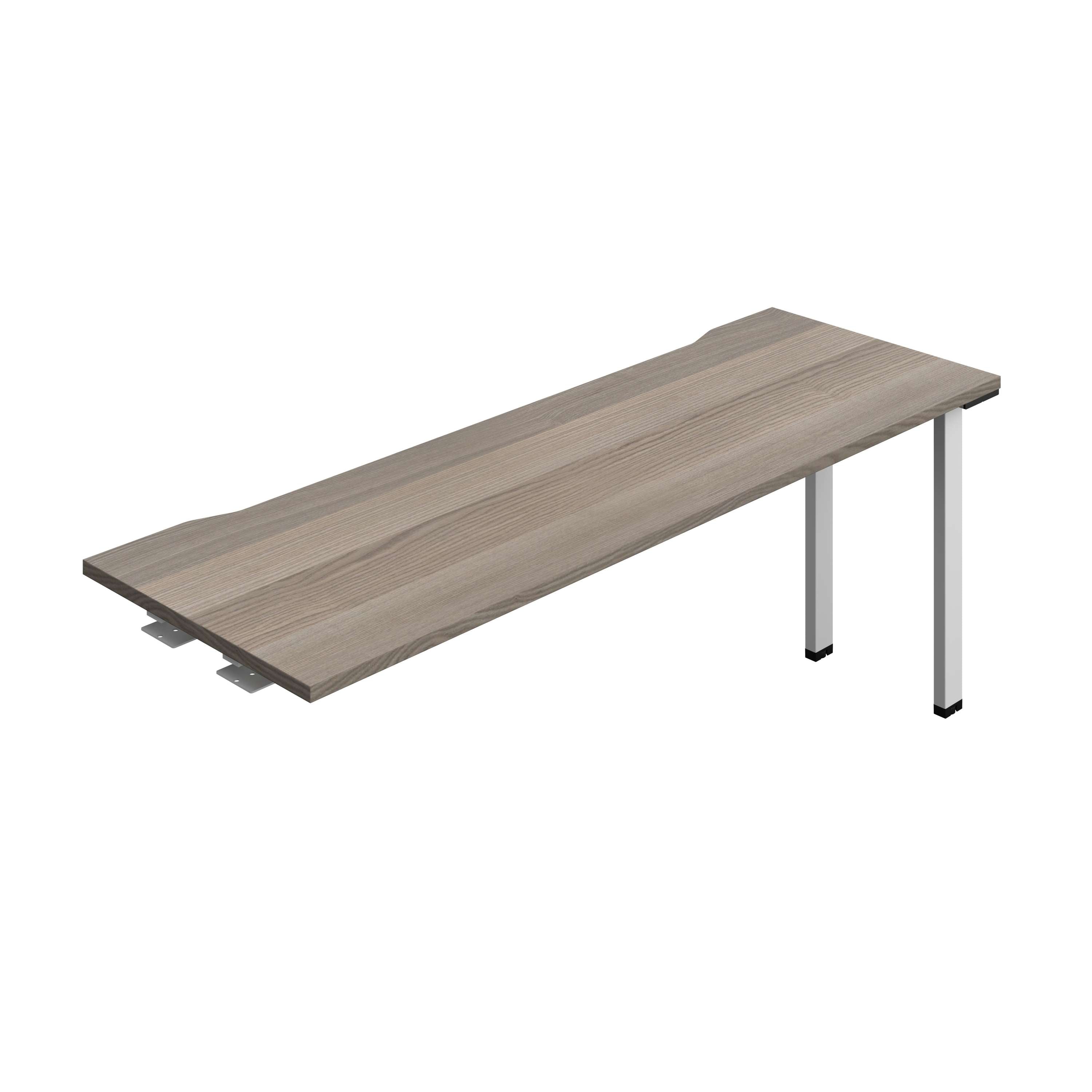 Synergy Bench Extension with Cut Out: 1 Person (FSC) : 1800 | 600 | Grey Oak/Silver