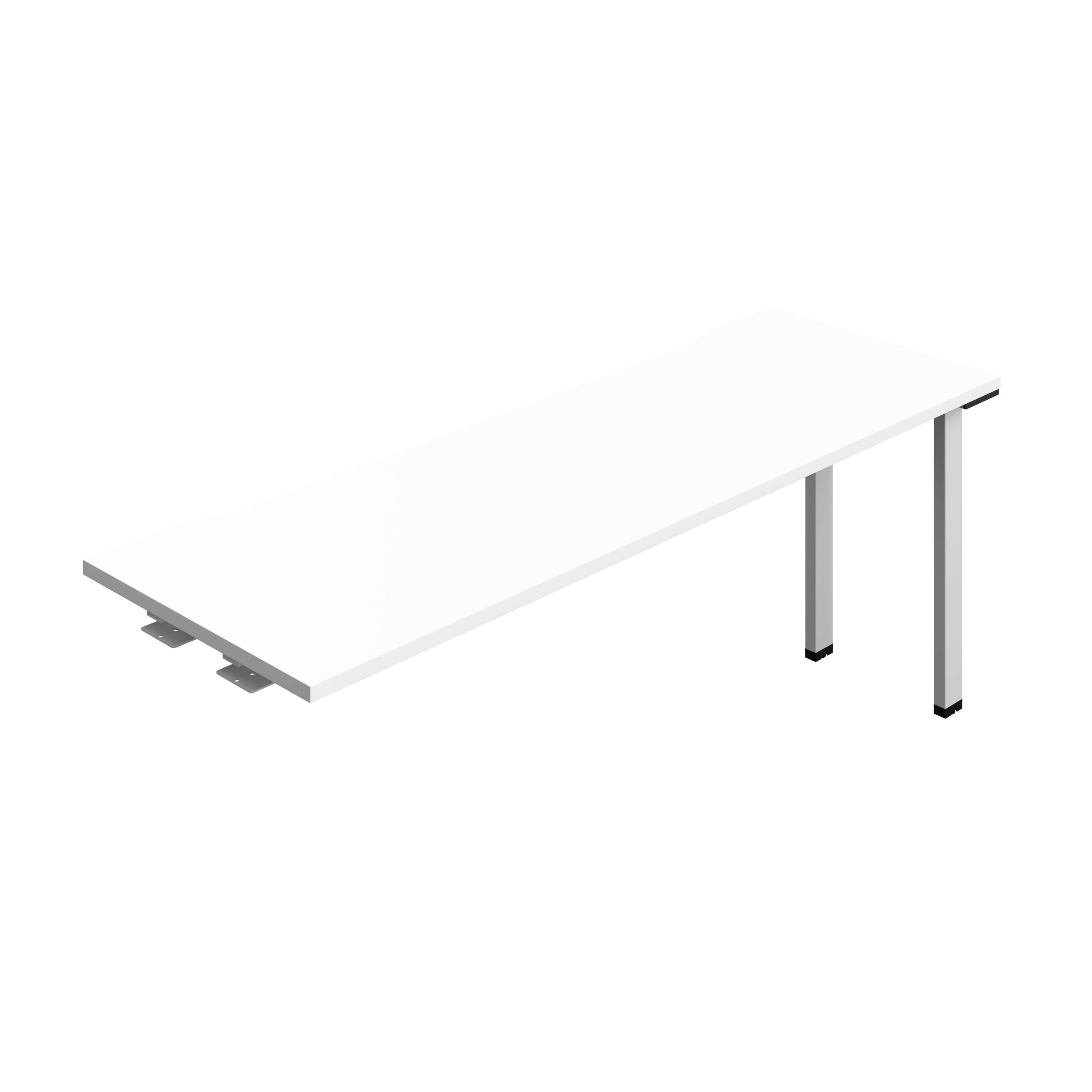 Synergy Bench Extension with Cut Out: 1 Person (FSC) : 1800 | 600 | White/Silver