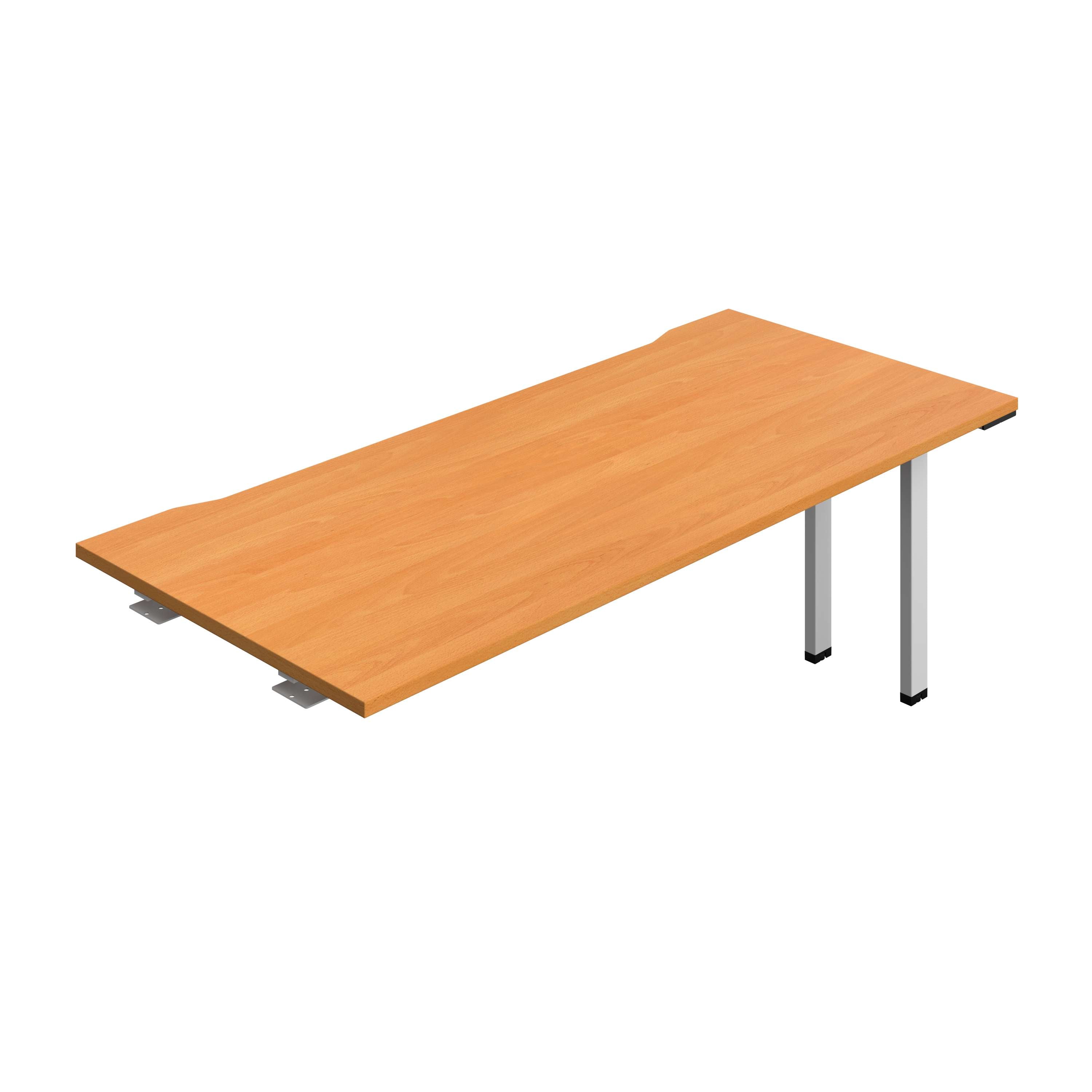 Synergy Bench Extension with Cut Out: 1 Person (FSC) : 1800 | 800 | Beech/Silver