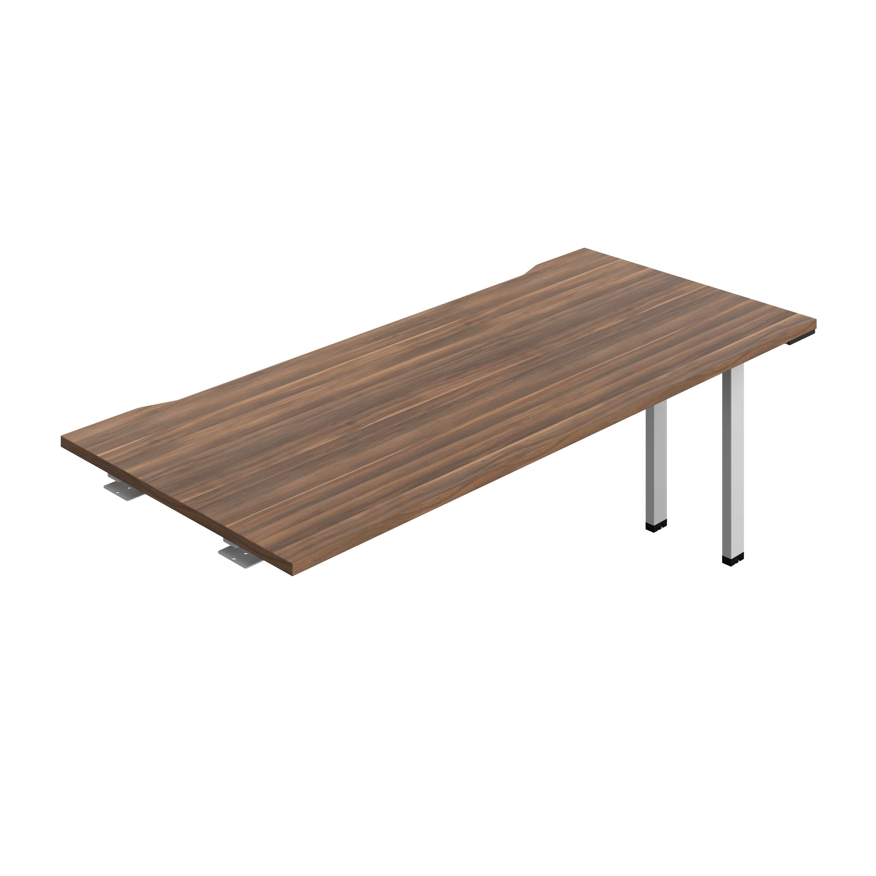 Synergy Bench Extension with Cut Out: 1 Person (FSC) : 1800 | 800 | Dark Walnut/Silver