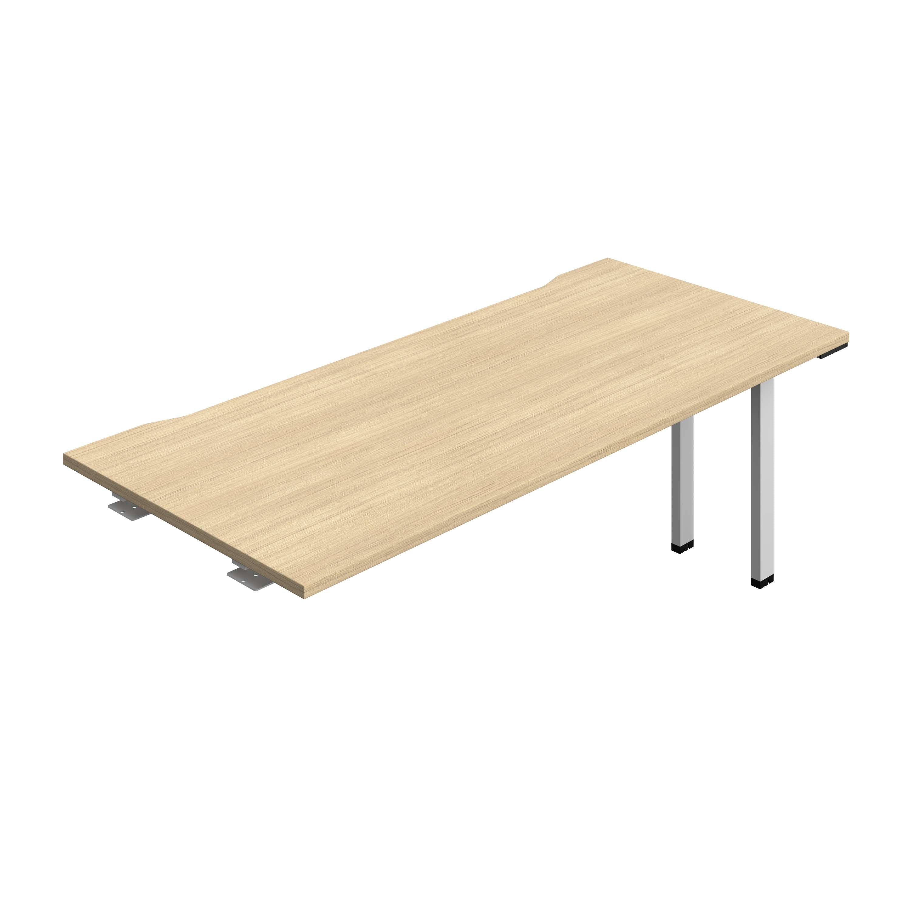 Synergy Bench Extension with Cut Out: 1 Person (FSC) : 1800 | 800 | Nova Oak/Silver
