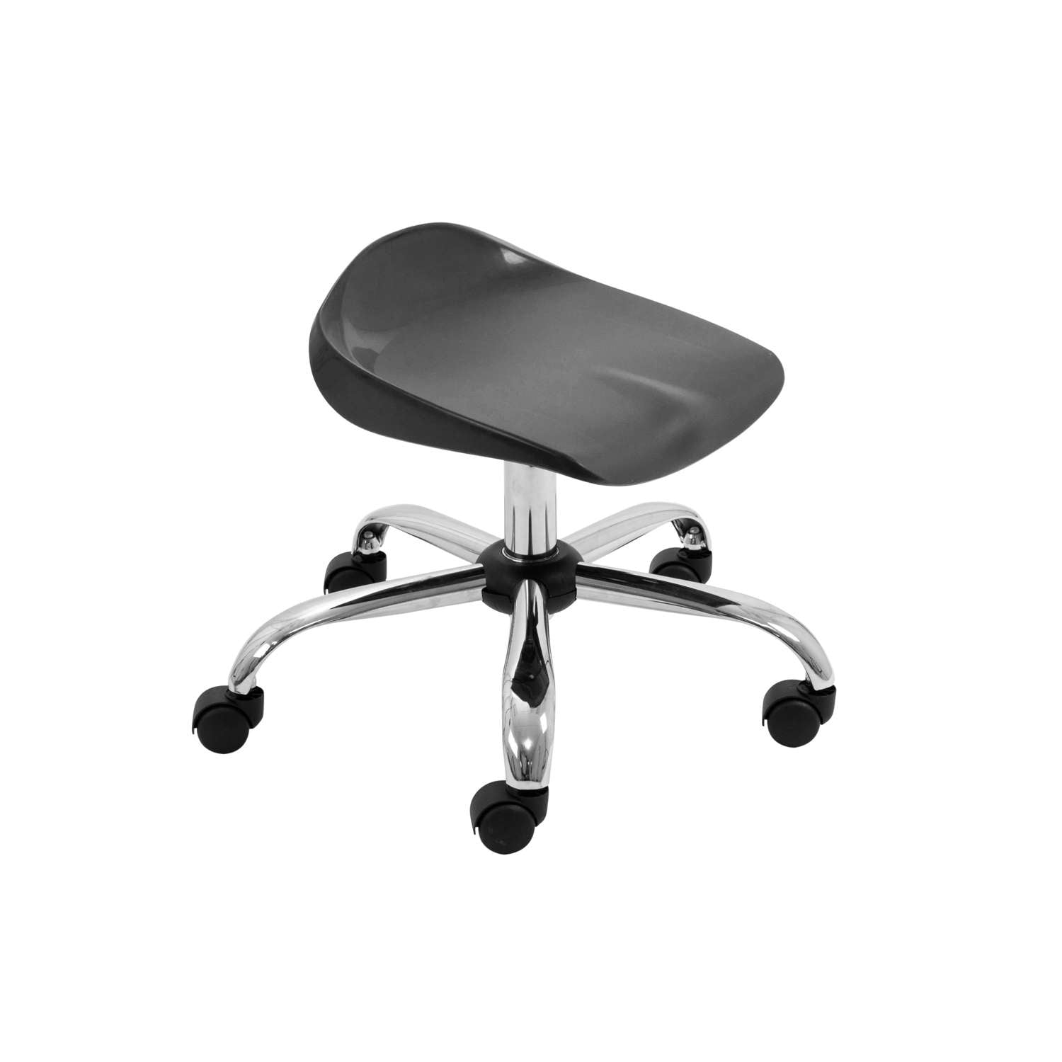 Titan Swivel Junior Stool with Chrome Base and Castors