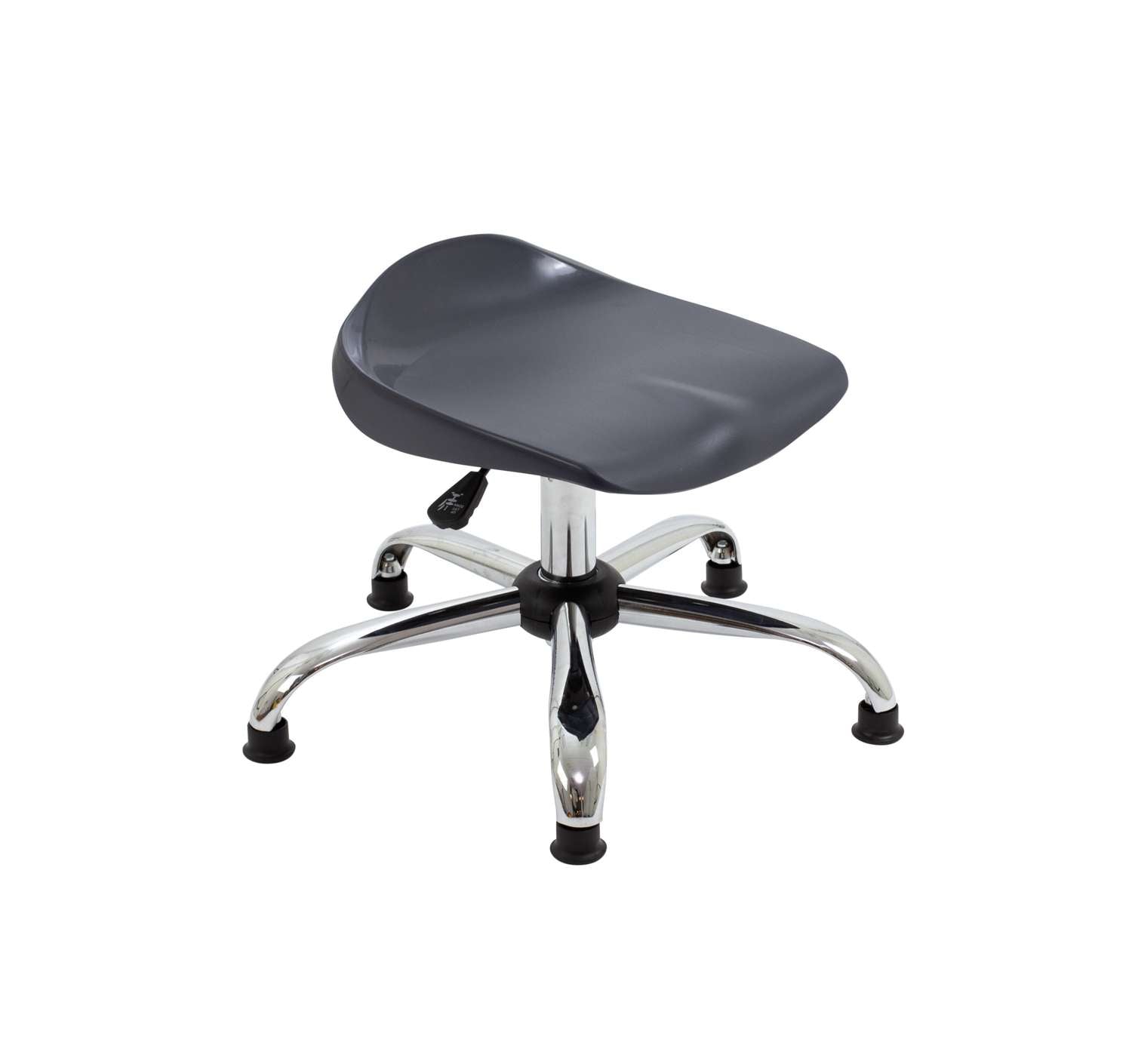 Titan Swivel Junior Stool with Chrome Base and Glides