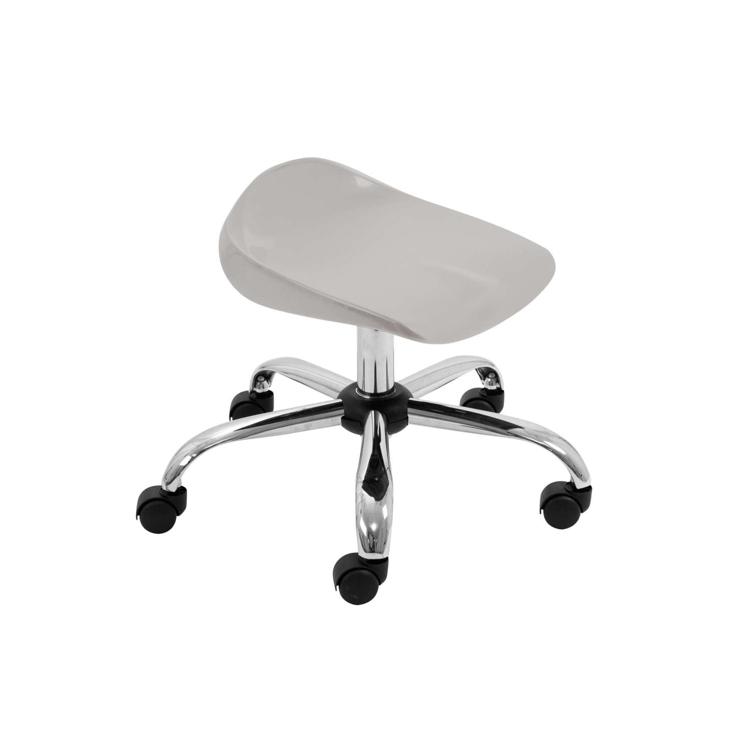 Titan Swivel Junior Stool with Chrome Base and Castors