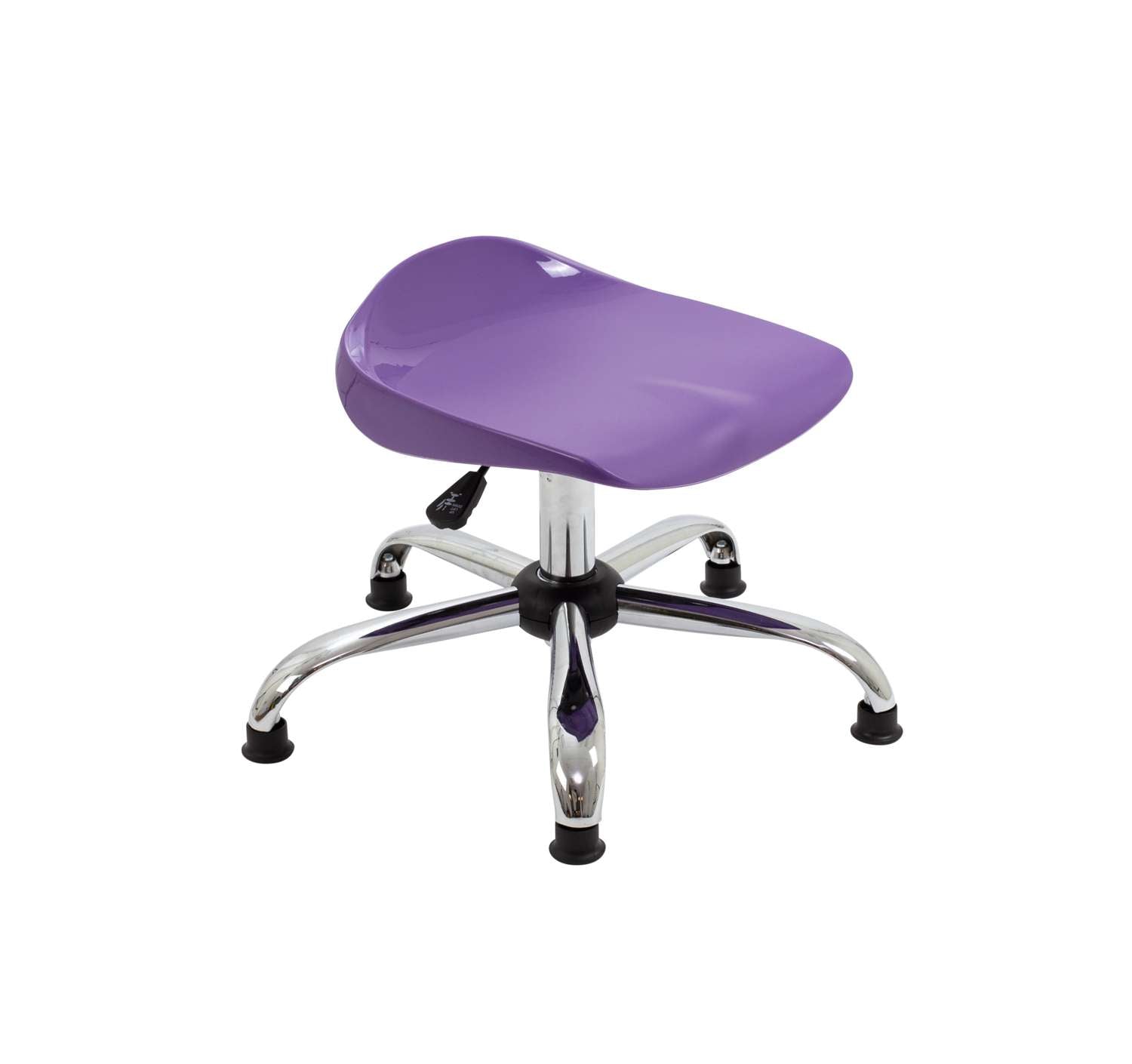 Titan Swivel Junior Stool with Chrome Base and Glides