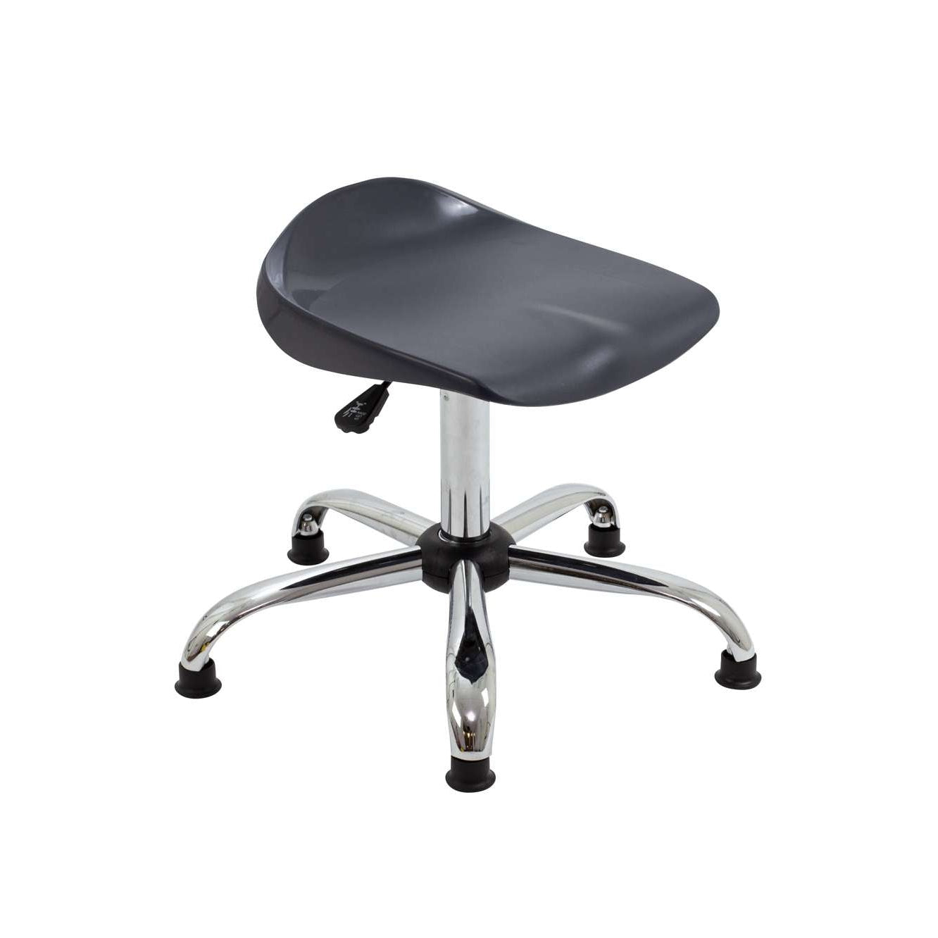 Titan Swivel Senior Stool with Chrome Base and Glides