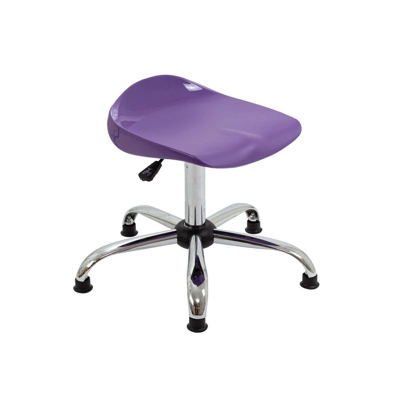 Titan Swivel Senior Stool with Chrome Base and Glides