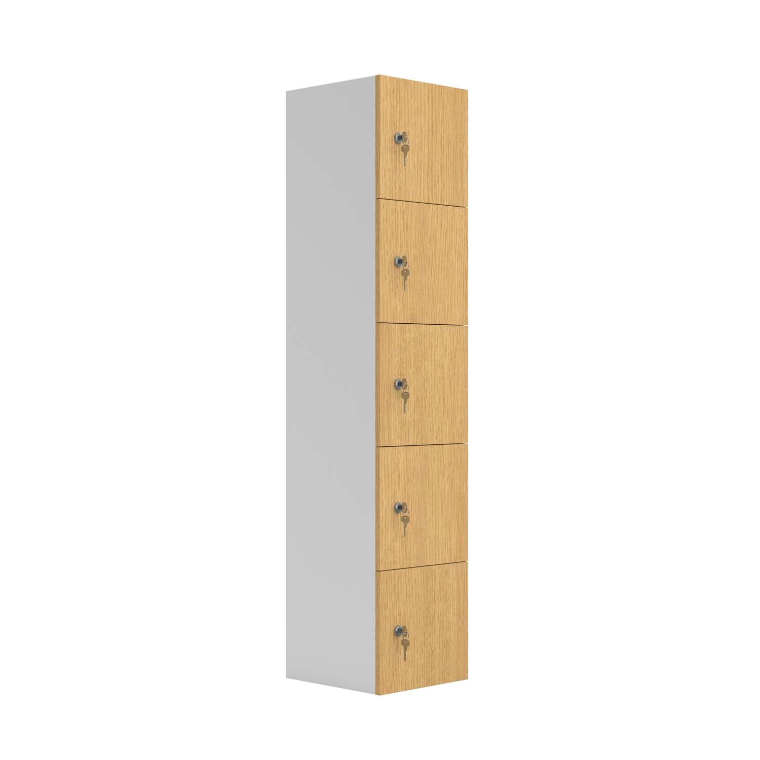 Five Door Unit Complete With Shelf, Coat Hooks, Cam Lock (FSC)