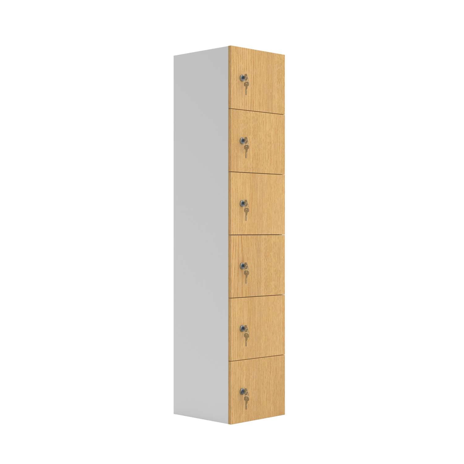 Six Door Unit Complete With Shelf, Coat Hooks, Cam Lock (FSC)